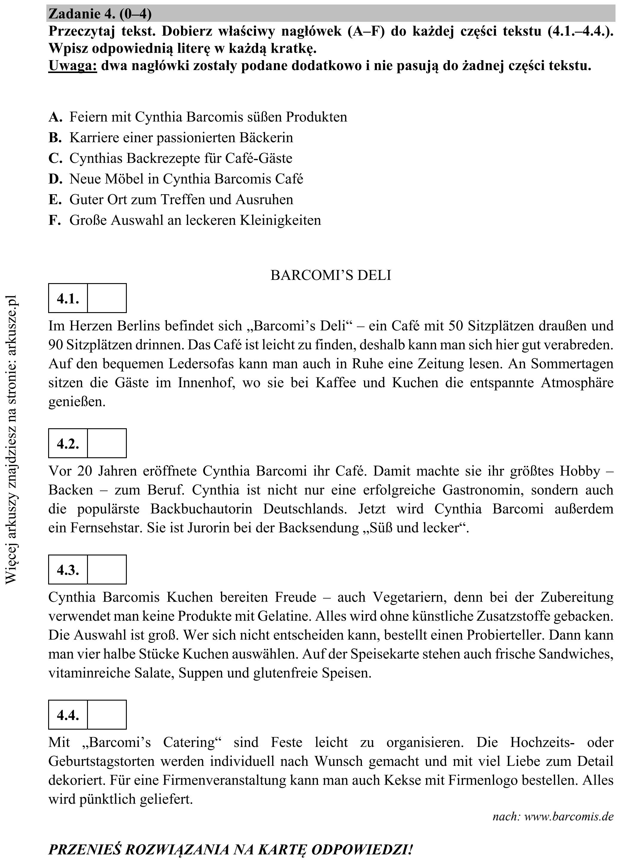 Matura dodatkowa, czerwiec 2018, podgląd zadania 4