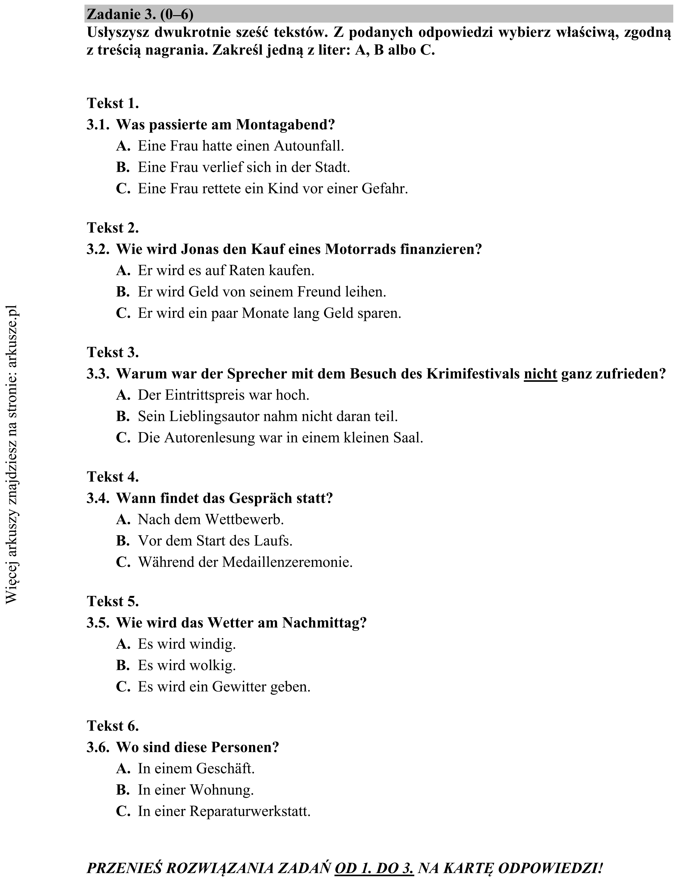 Matura dodatkowa, lipiec 2020, podgląd zadania 3