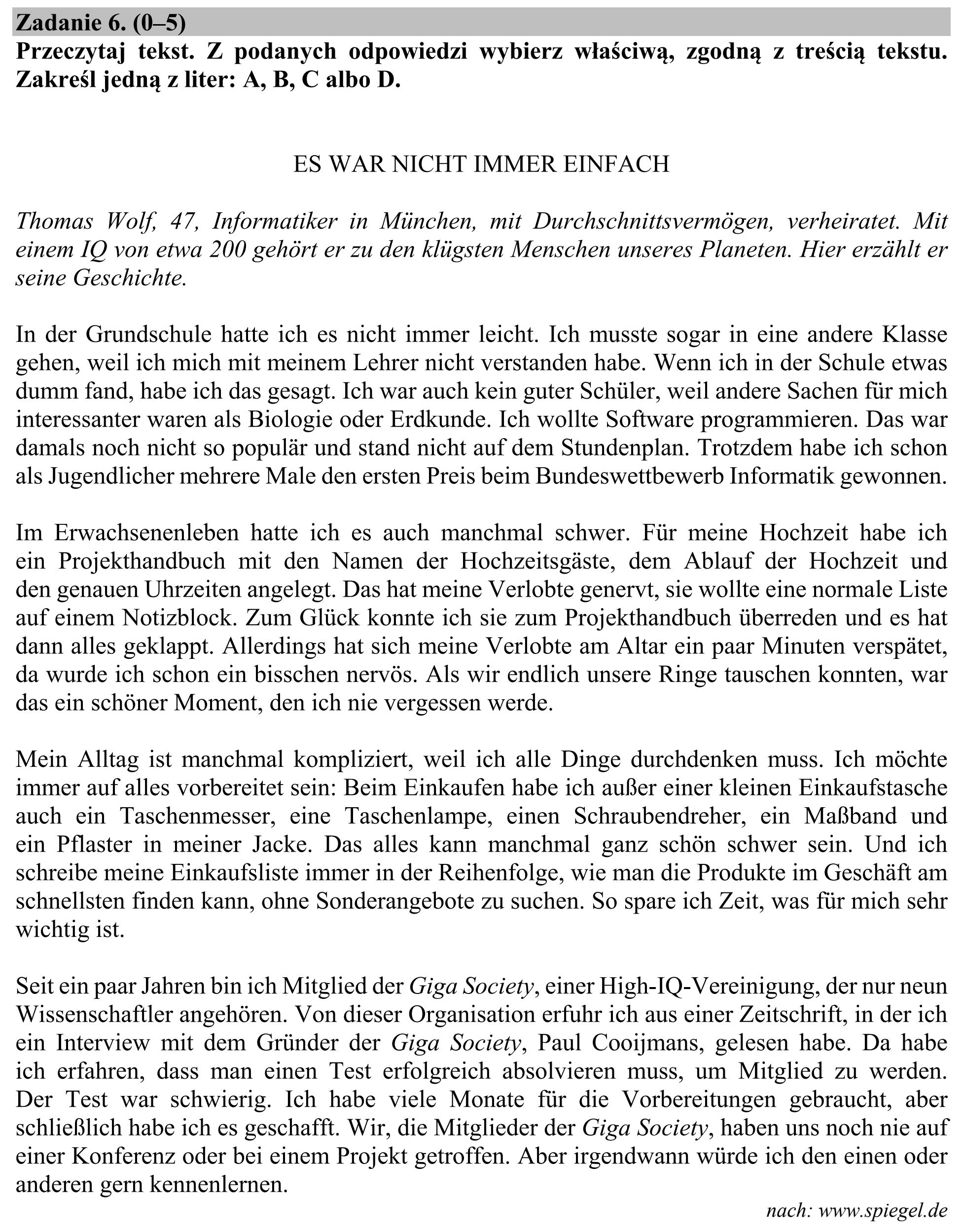 Matura, maj 2020, podgląd zadania 6, fragment 1