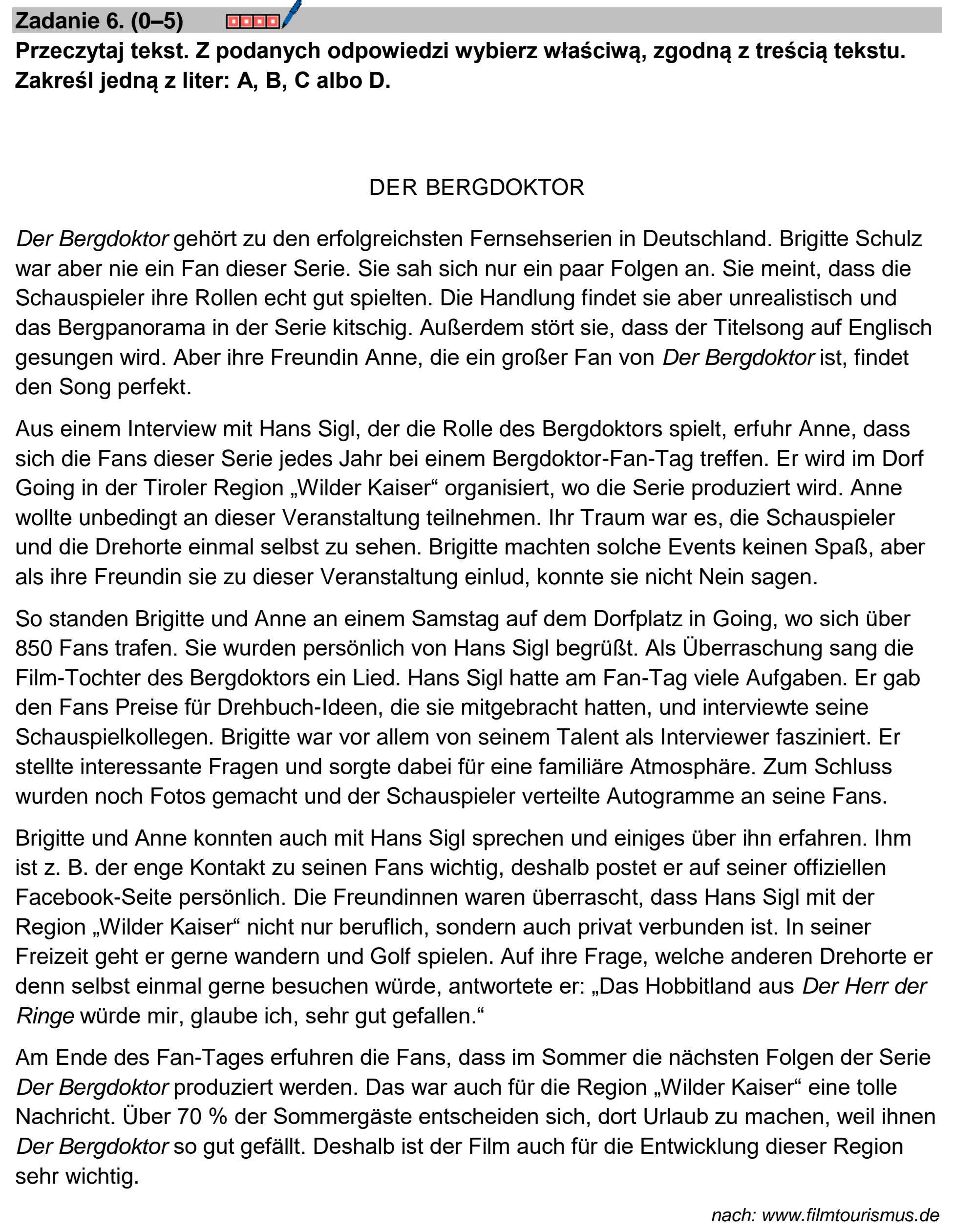 Matura, maj 2025, podgląd zadania 6, fragment 1