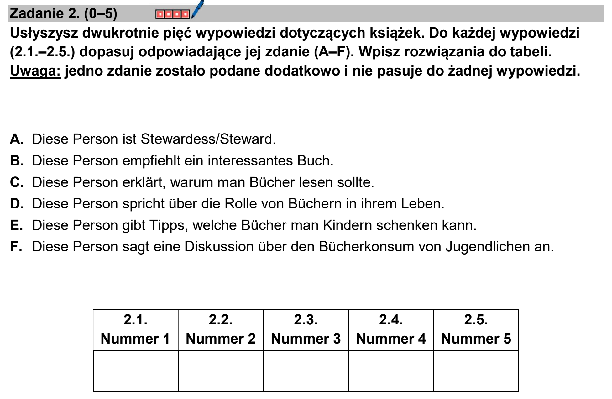 Matura, maj 2026, podgląd zadania 2