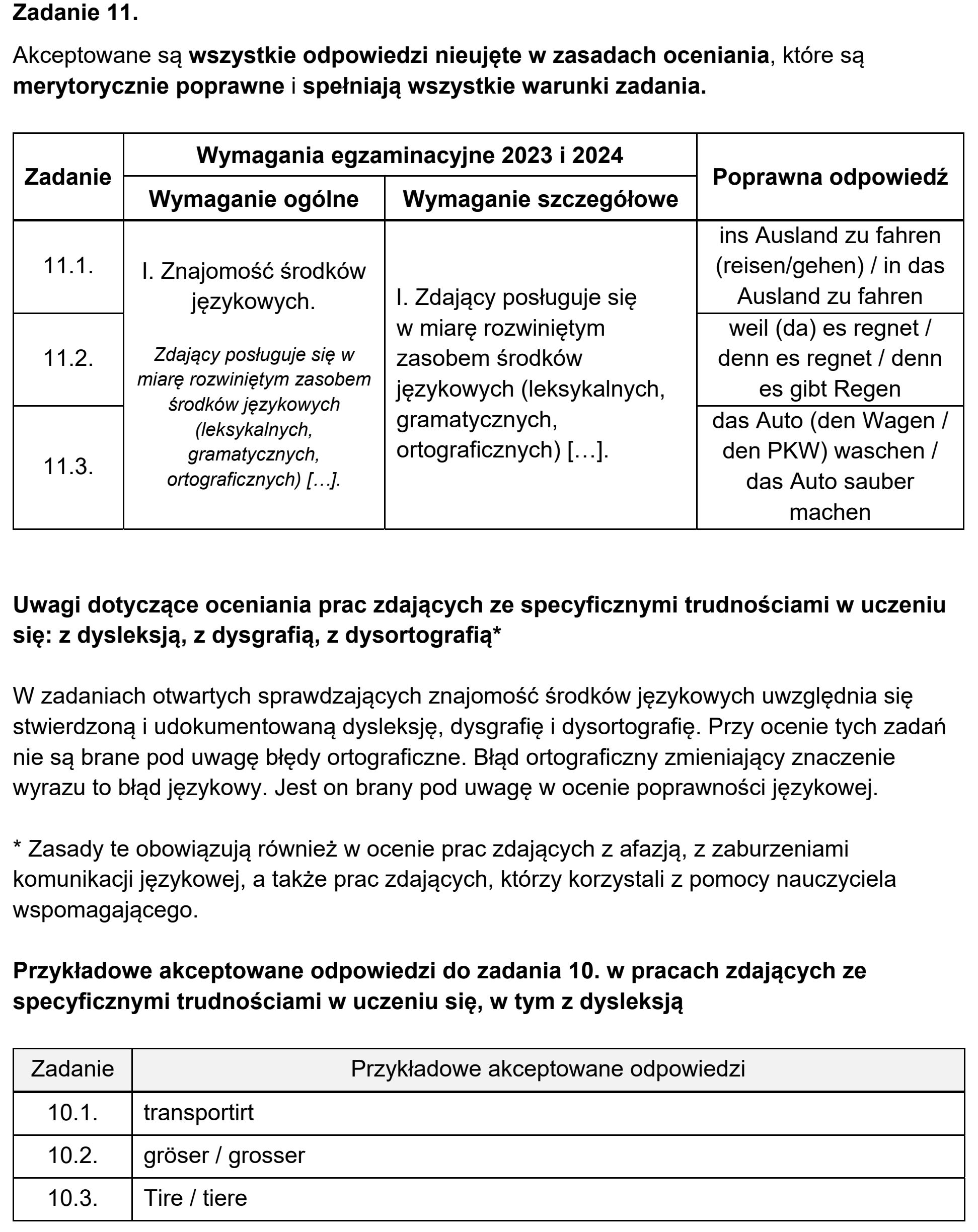 Matura, maj 2024, odpowiedź do zadania 11