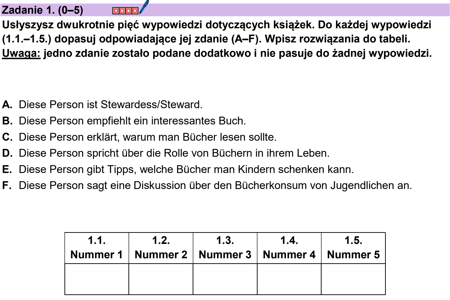 Matura, maj 2026, podgląd zadania 1
