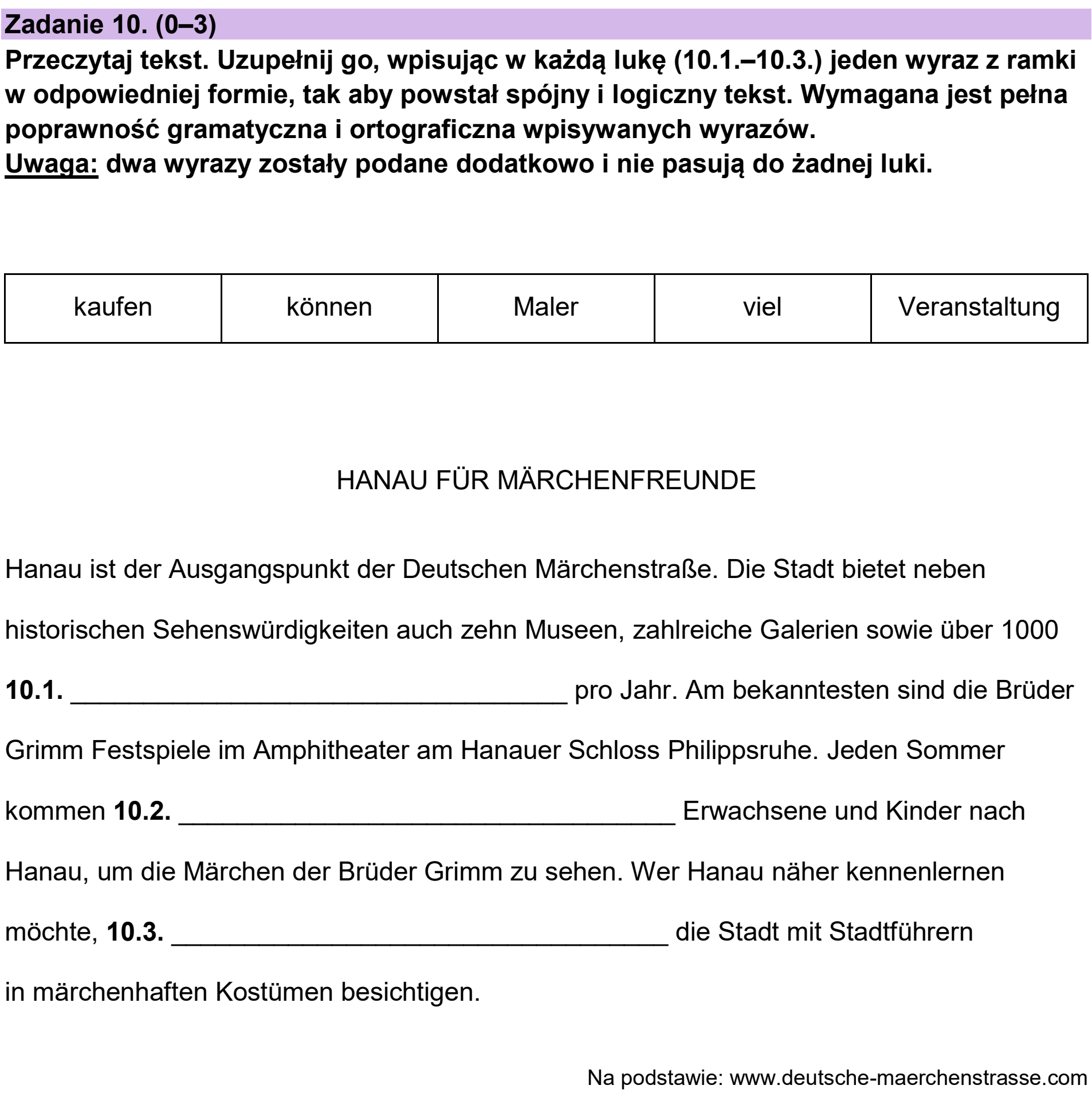 Matura, maj 2026, podgląd zadania 10