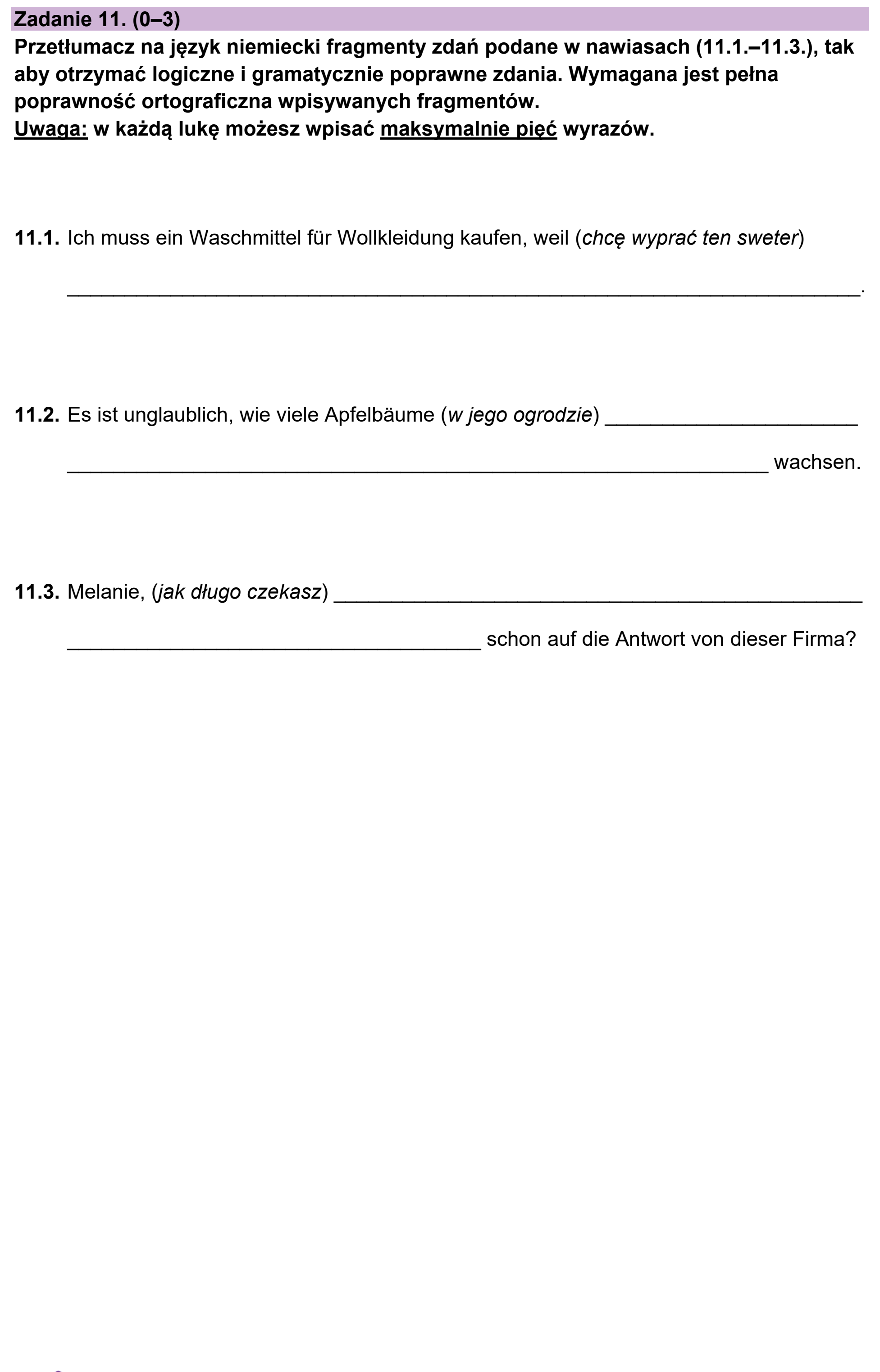 Matura próbna, wrzesien 2022, podgląd zadania 11