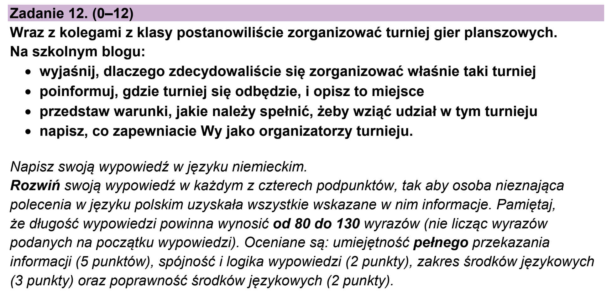 Matura próbna, wrzesien 2022, podgląd zadania 12