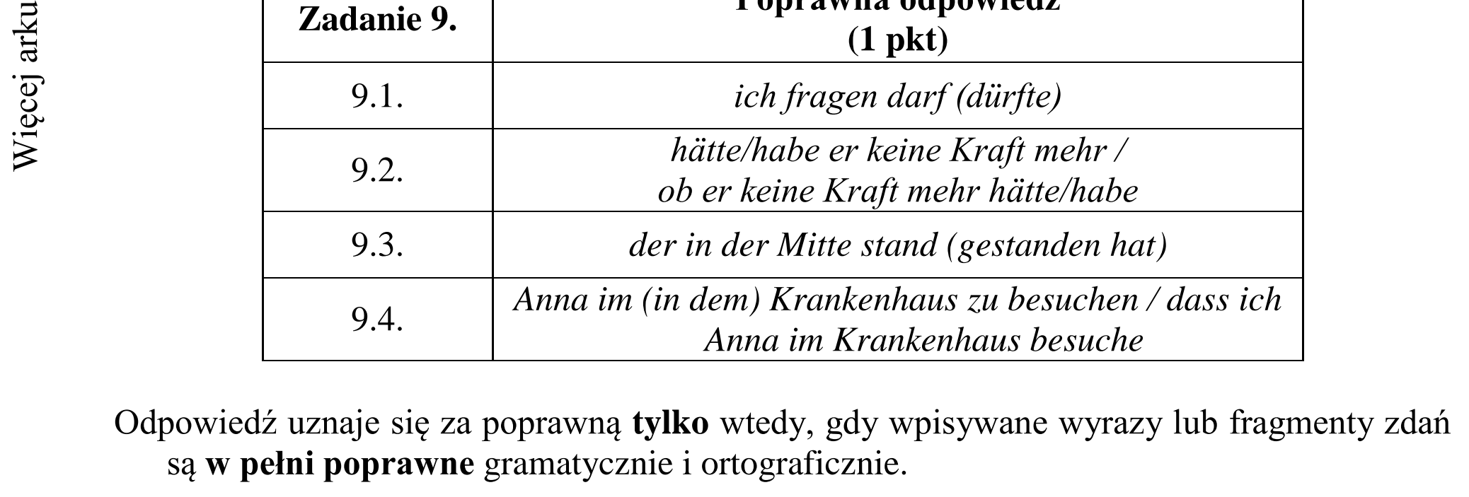 Matura dodatkowa, czerwiec 2015, odpowiedź do zadania 9