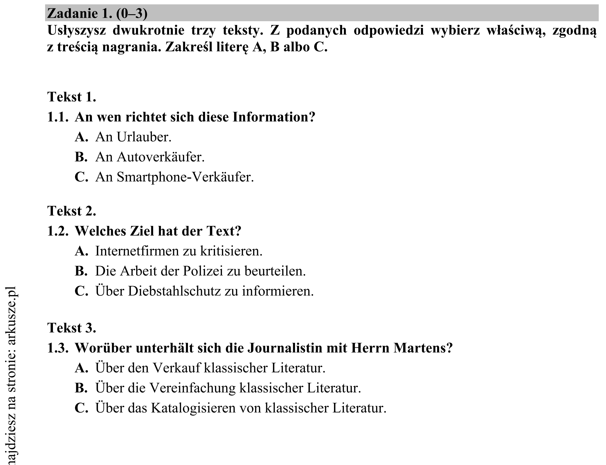 Matura dodatkowa, czerwiec 2015, podgląd zadania 1