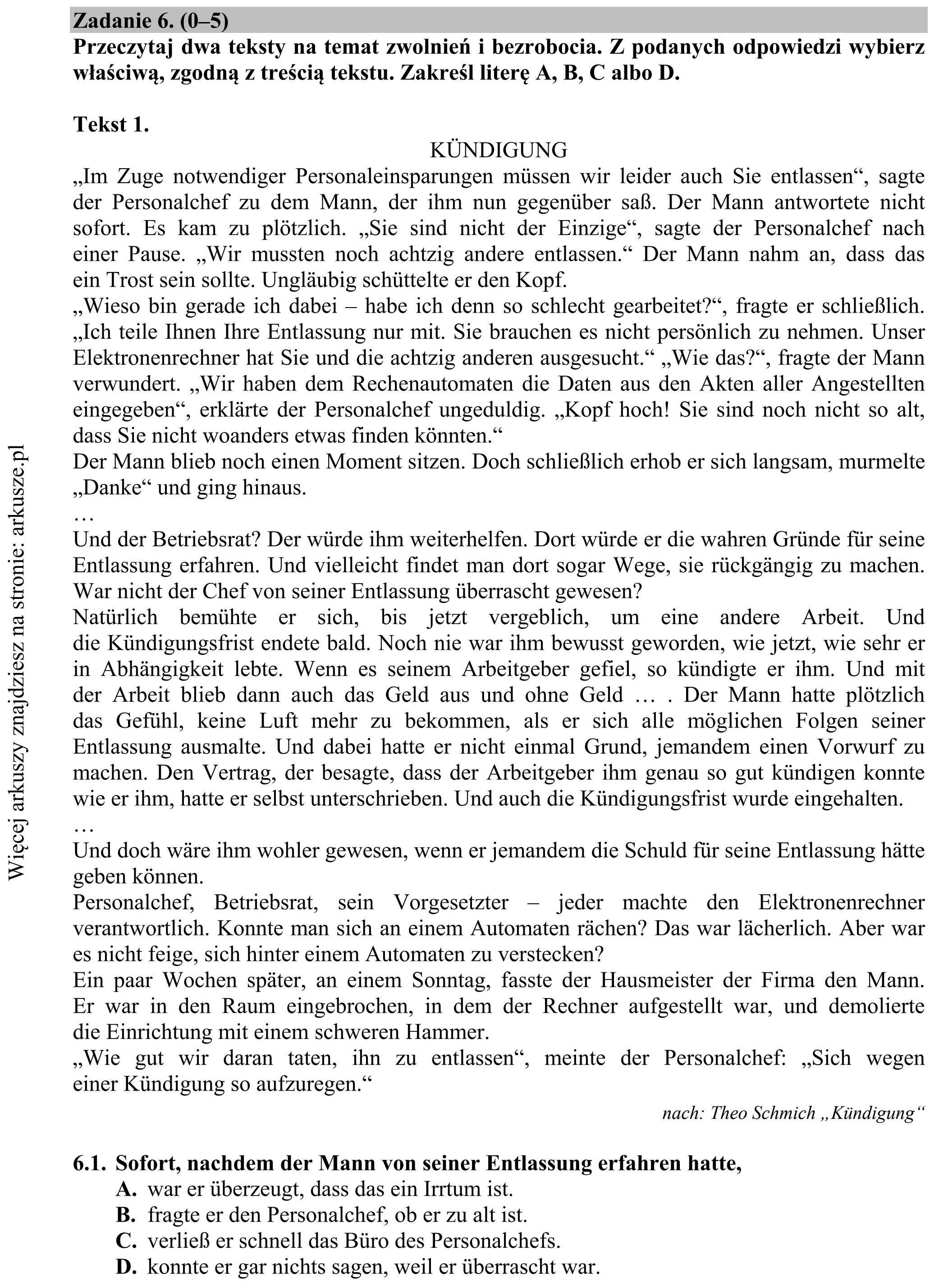 Matura dodatkowa, czerwiec 2015, podgląd zadania 6, fragment 1