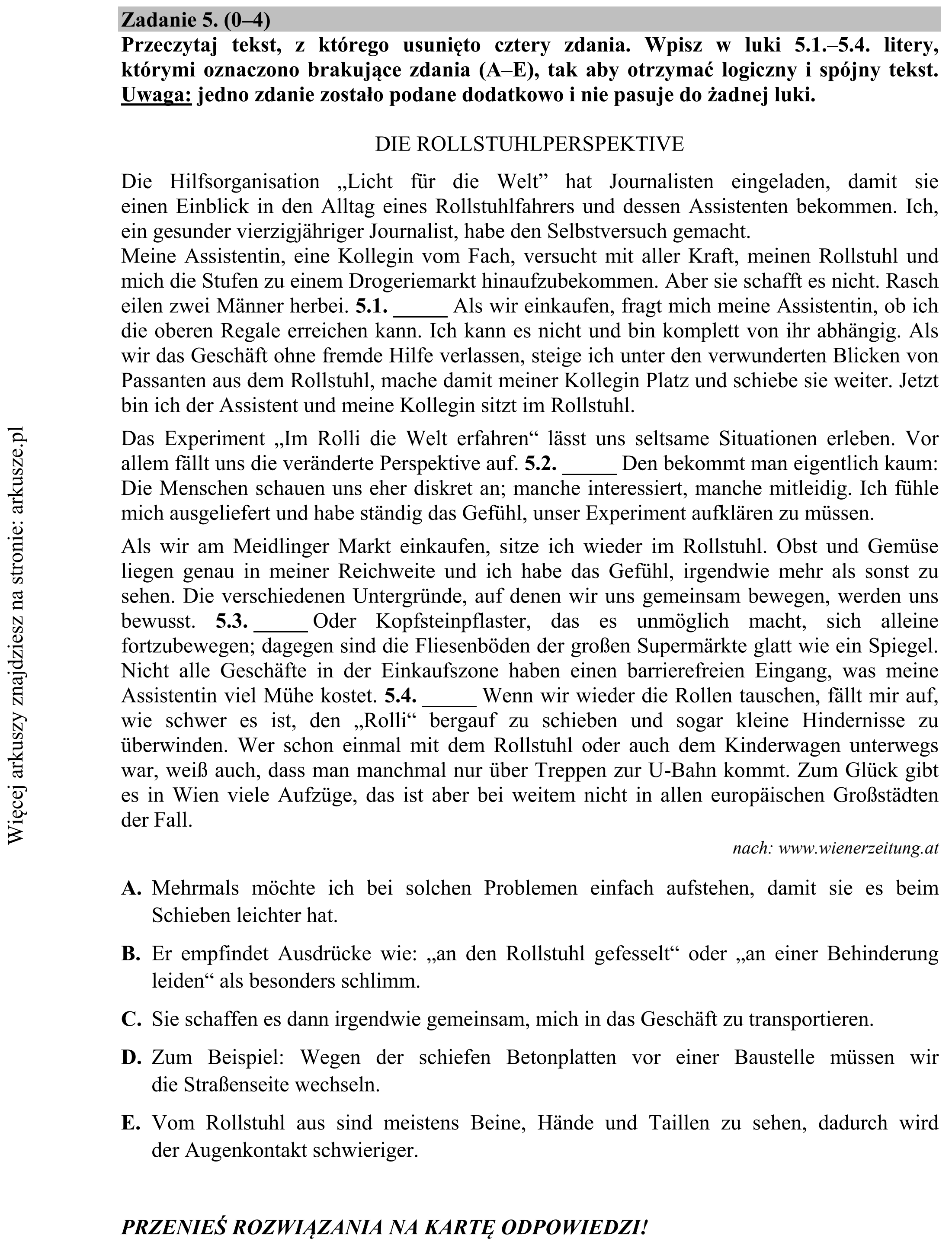 Matura dodatkowa, czerwiec 2016, podgląd zadania 5