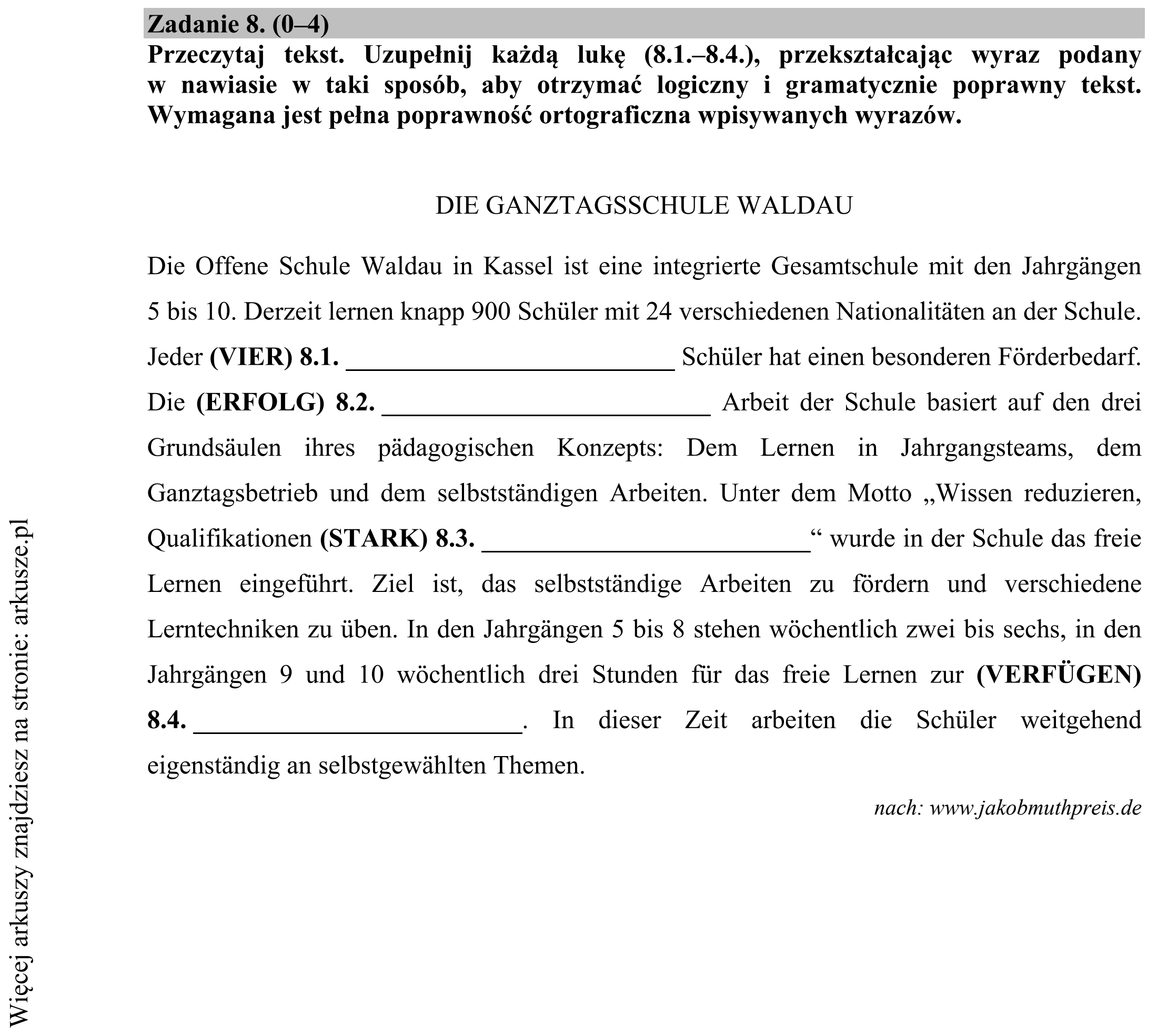Matura dodatkowa, lipiec 2020, podgląd zadania 8