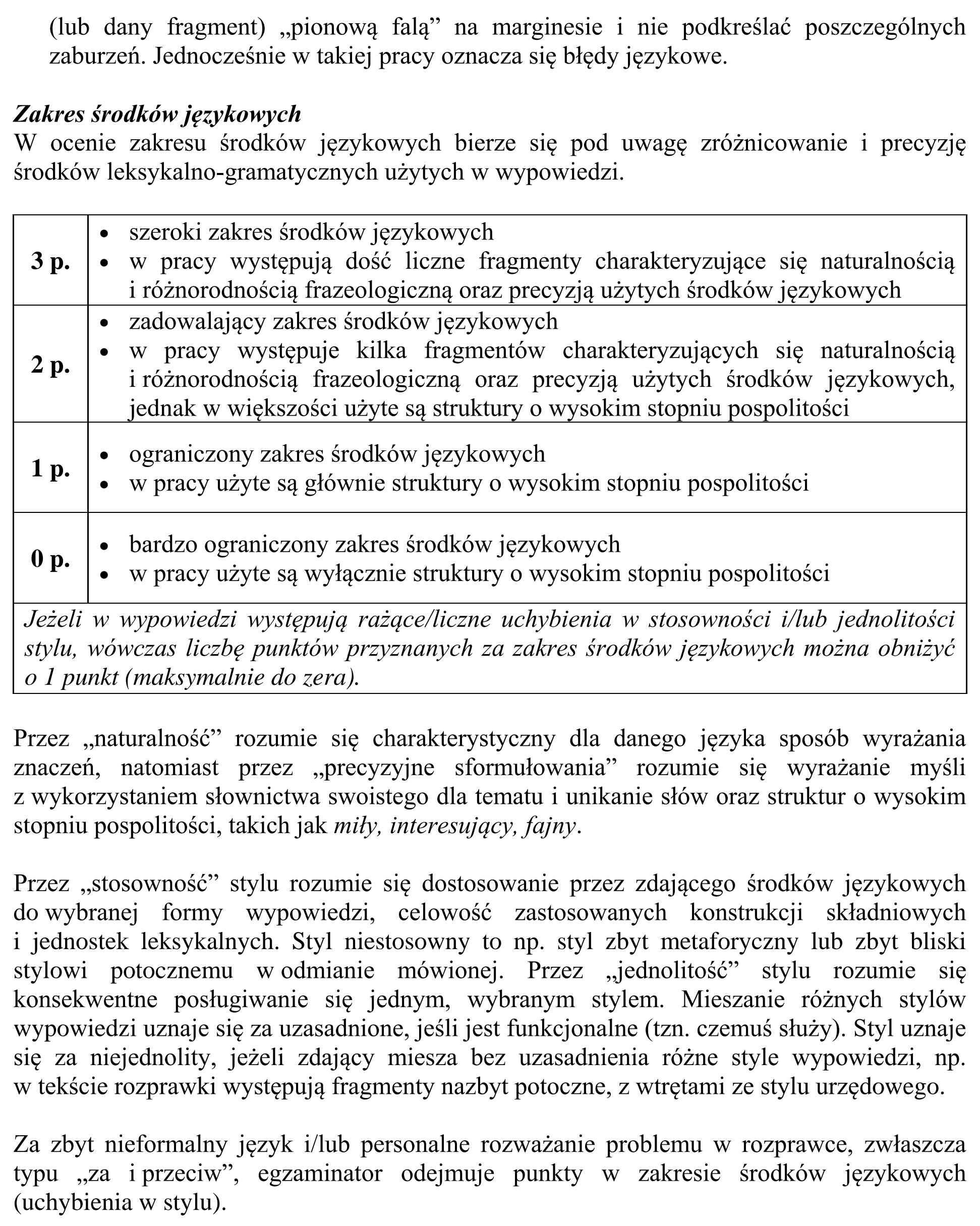Matura, maj 2015, odpowiedź do zadania 10, fragment 11