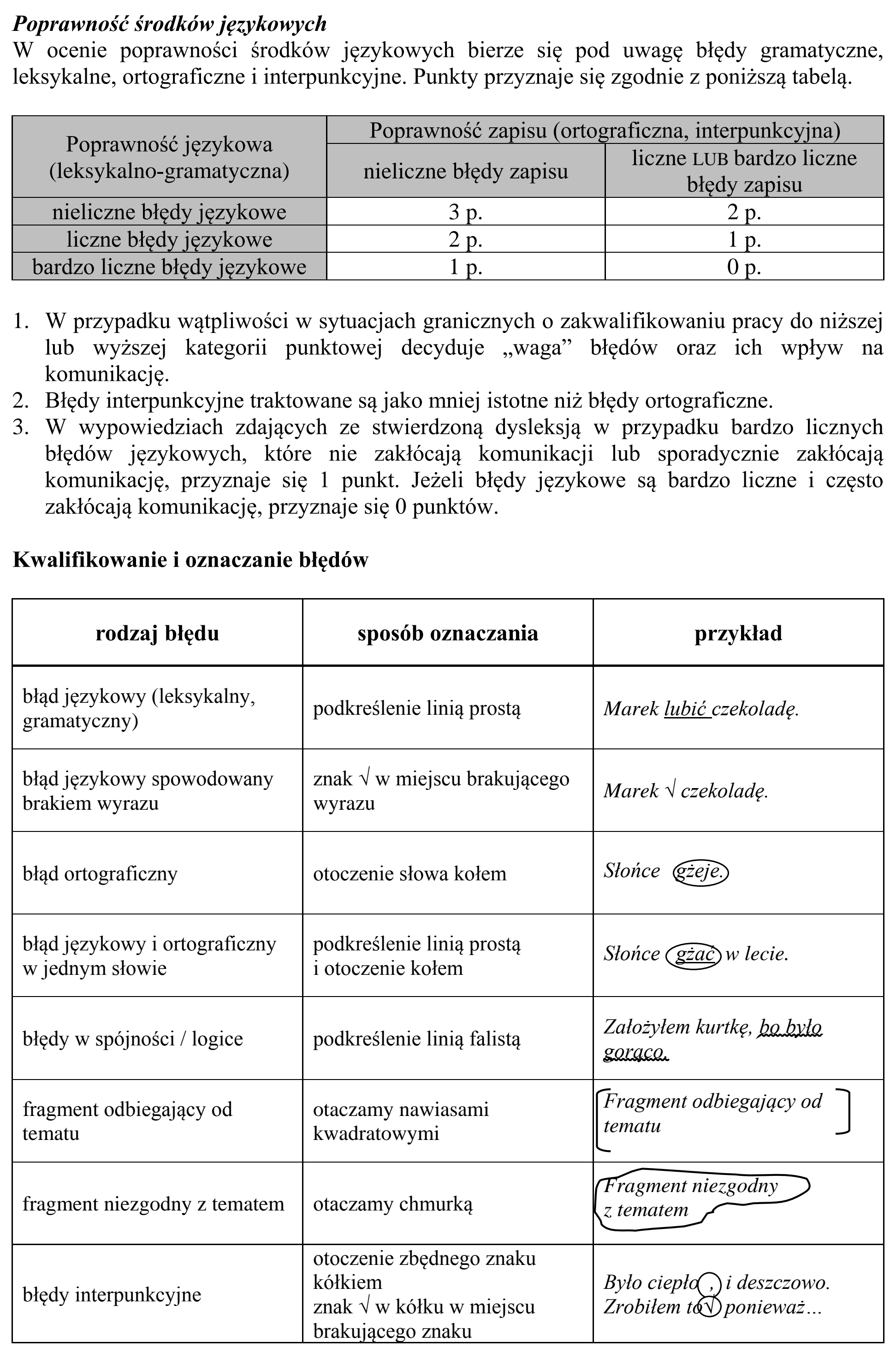 Matura, maj 2015, odpowiedź do zadania 10, fragment 12