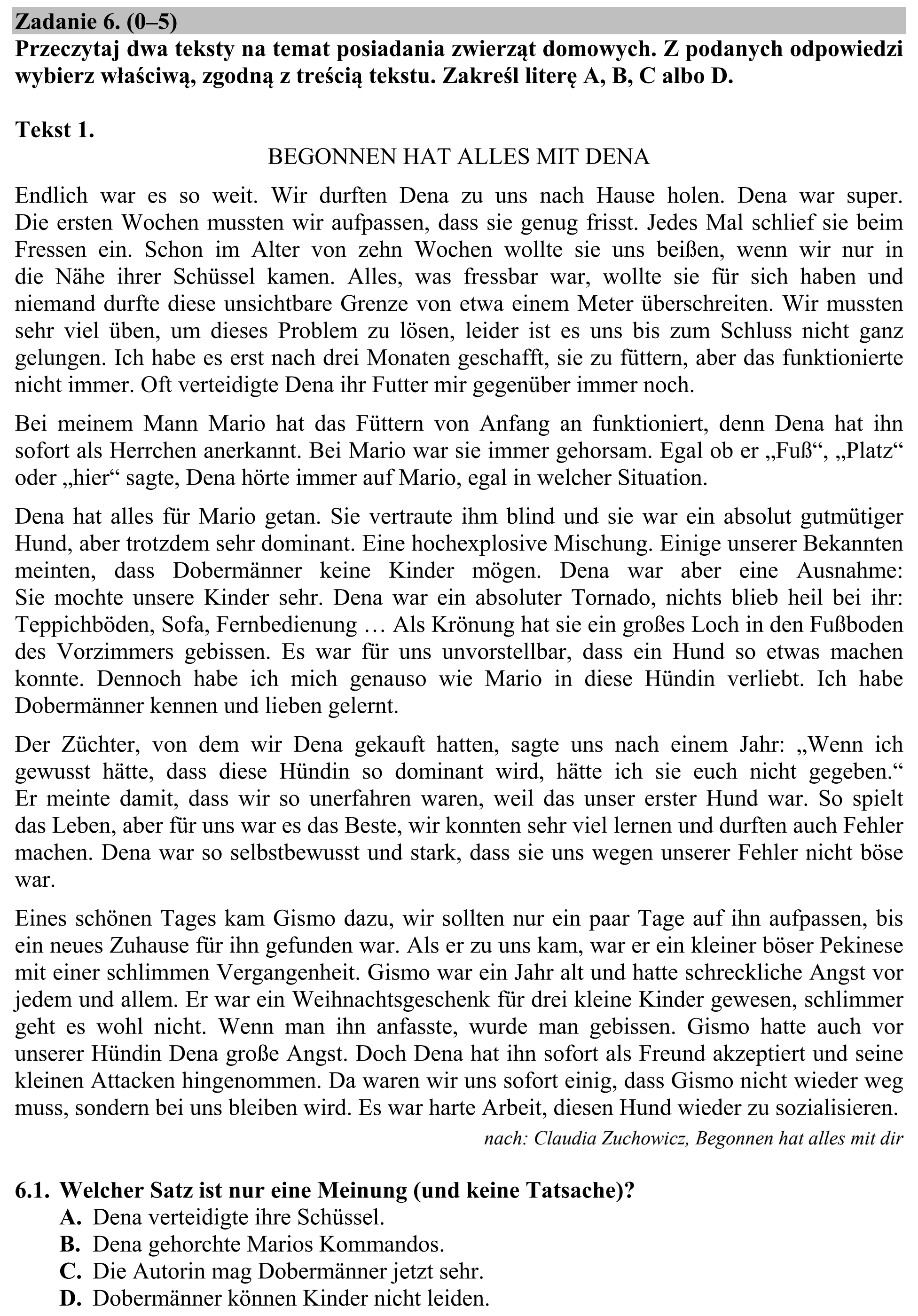 Matura, maj 2015, podgląd zadania 6, fragment 1