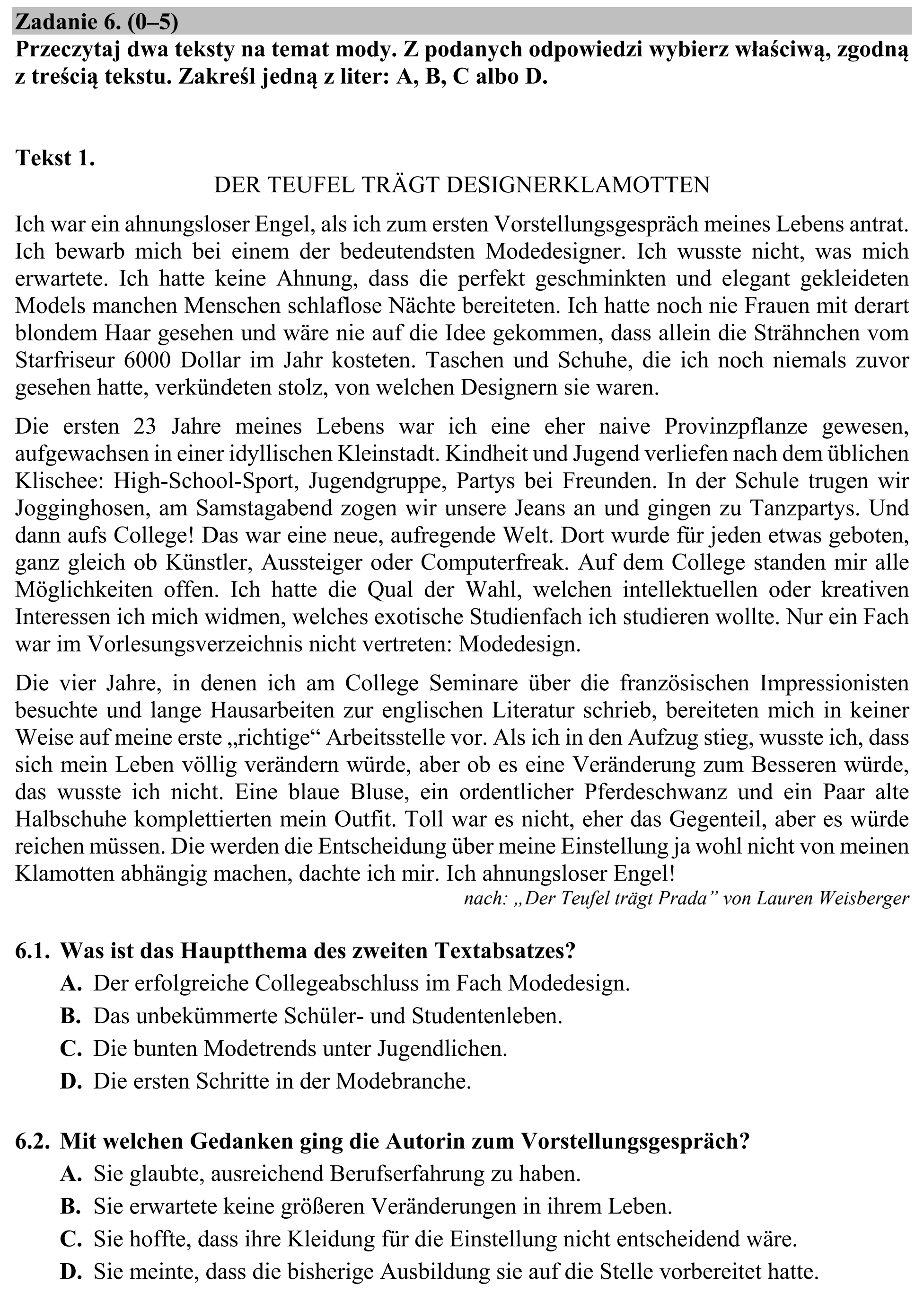 Matura, maj 2018, podgląd zadania 6, fragment 1
