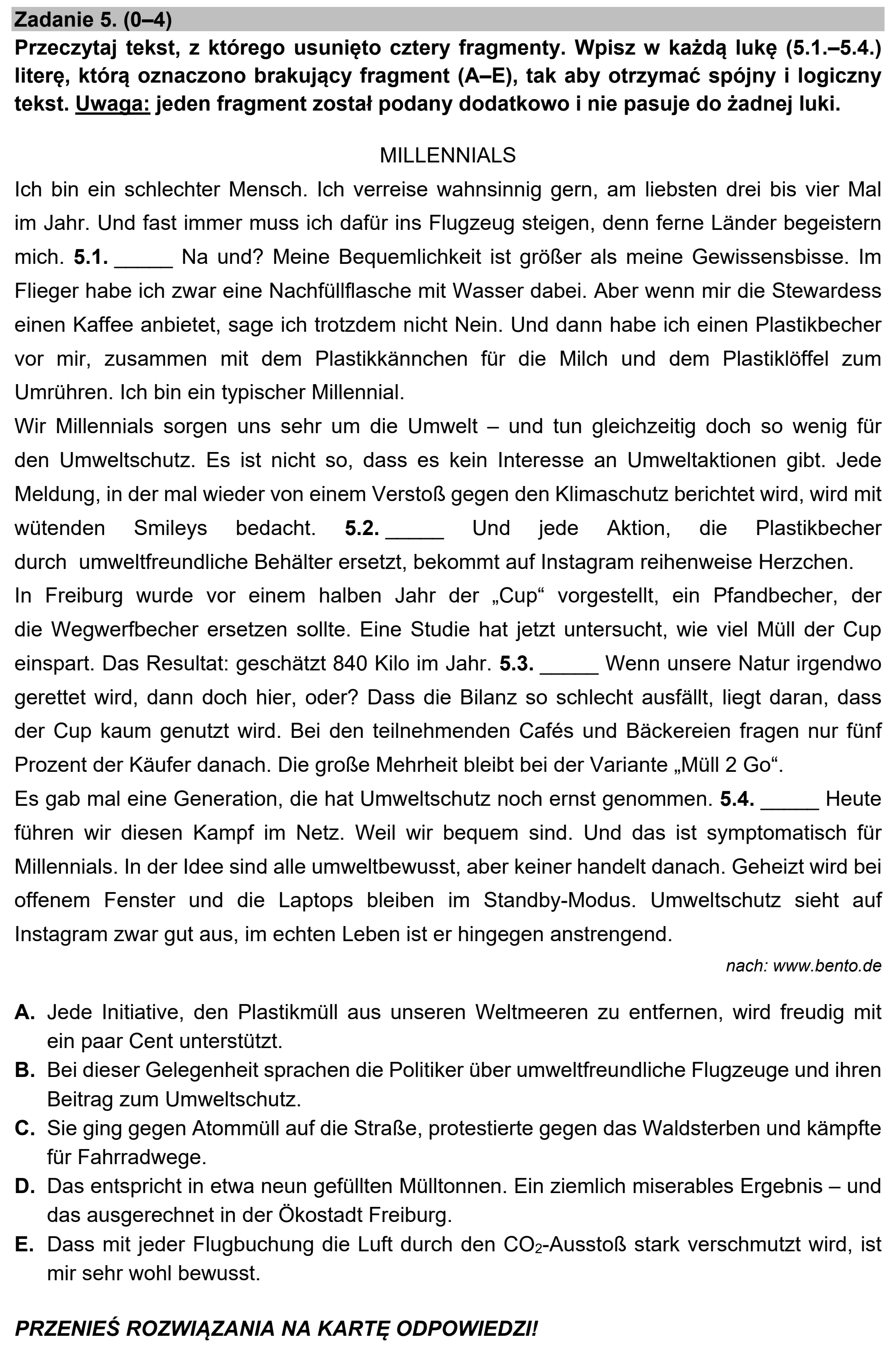 Matura, maj 2021, podgląd zadania 5