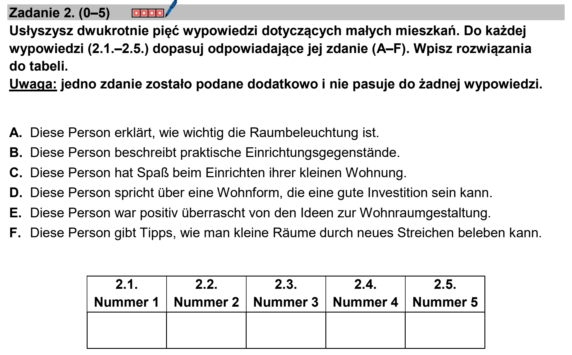 Matura, maj 2026, podgląd zadania 2