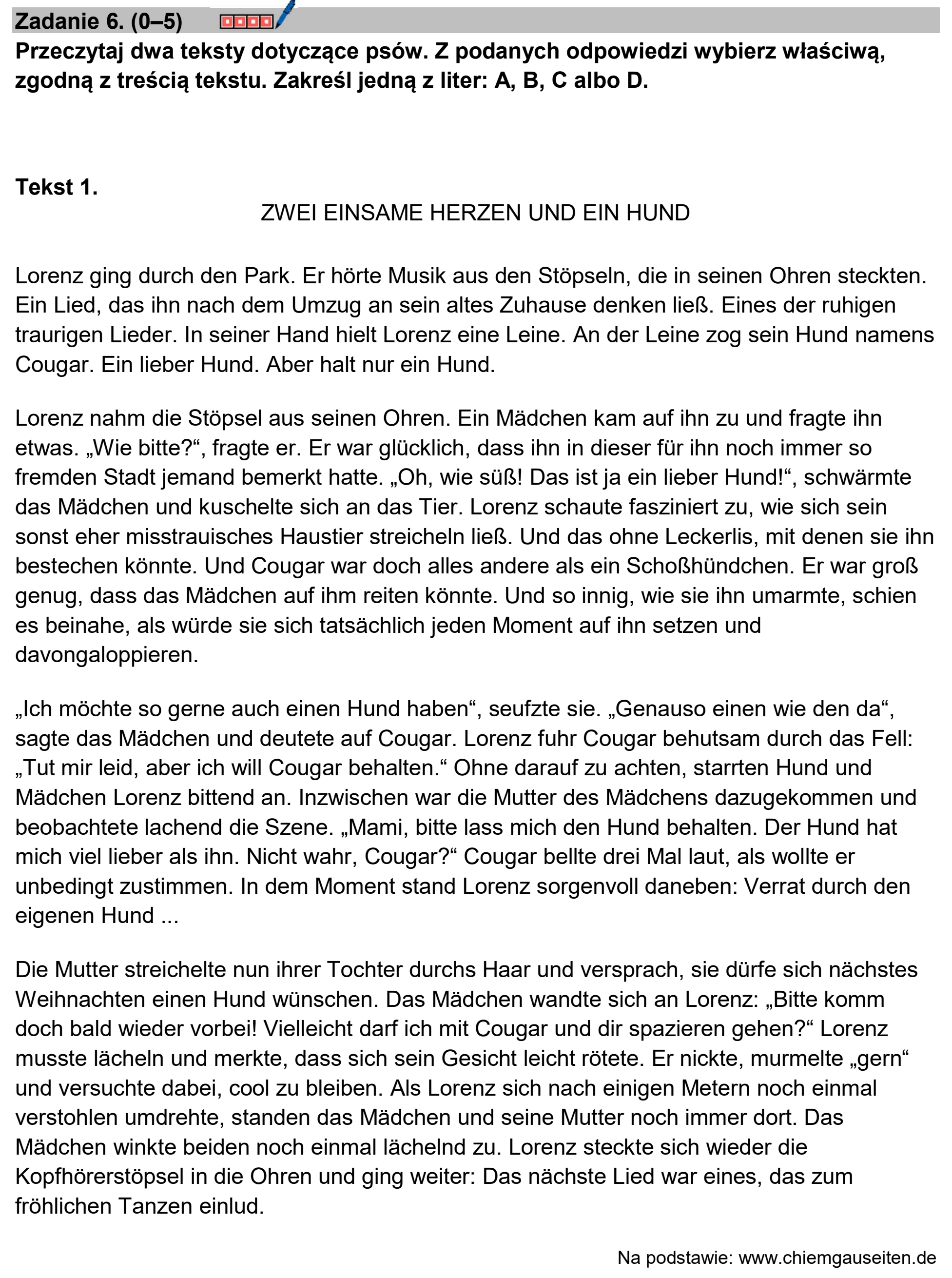 Matura, maj 2026, podgląd zadania 6, fragment 1