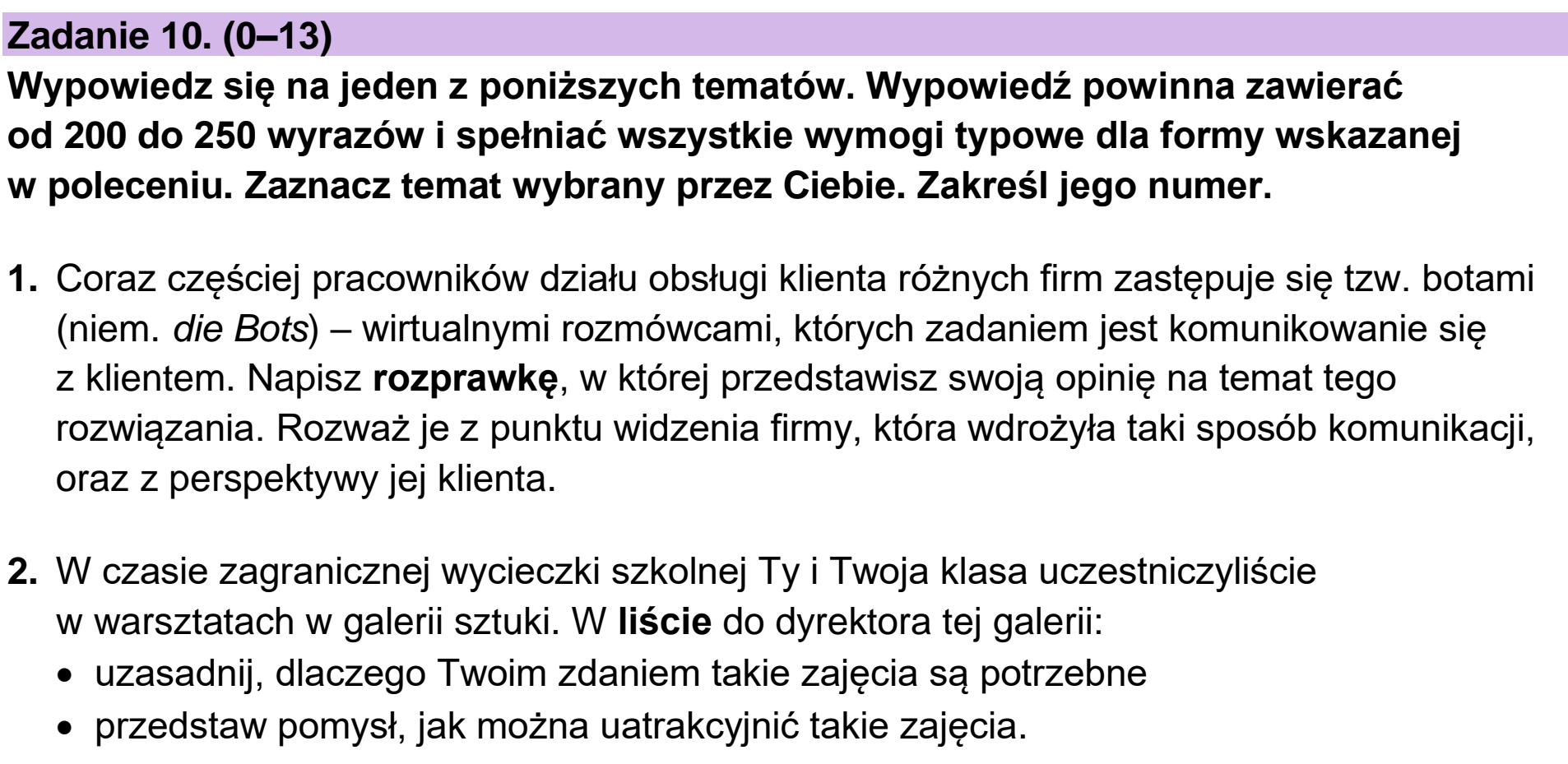 Matura próbna, grudzien 2024, podgląd zadania 10