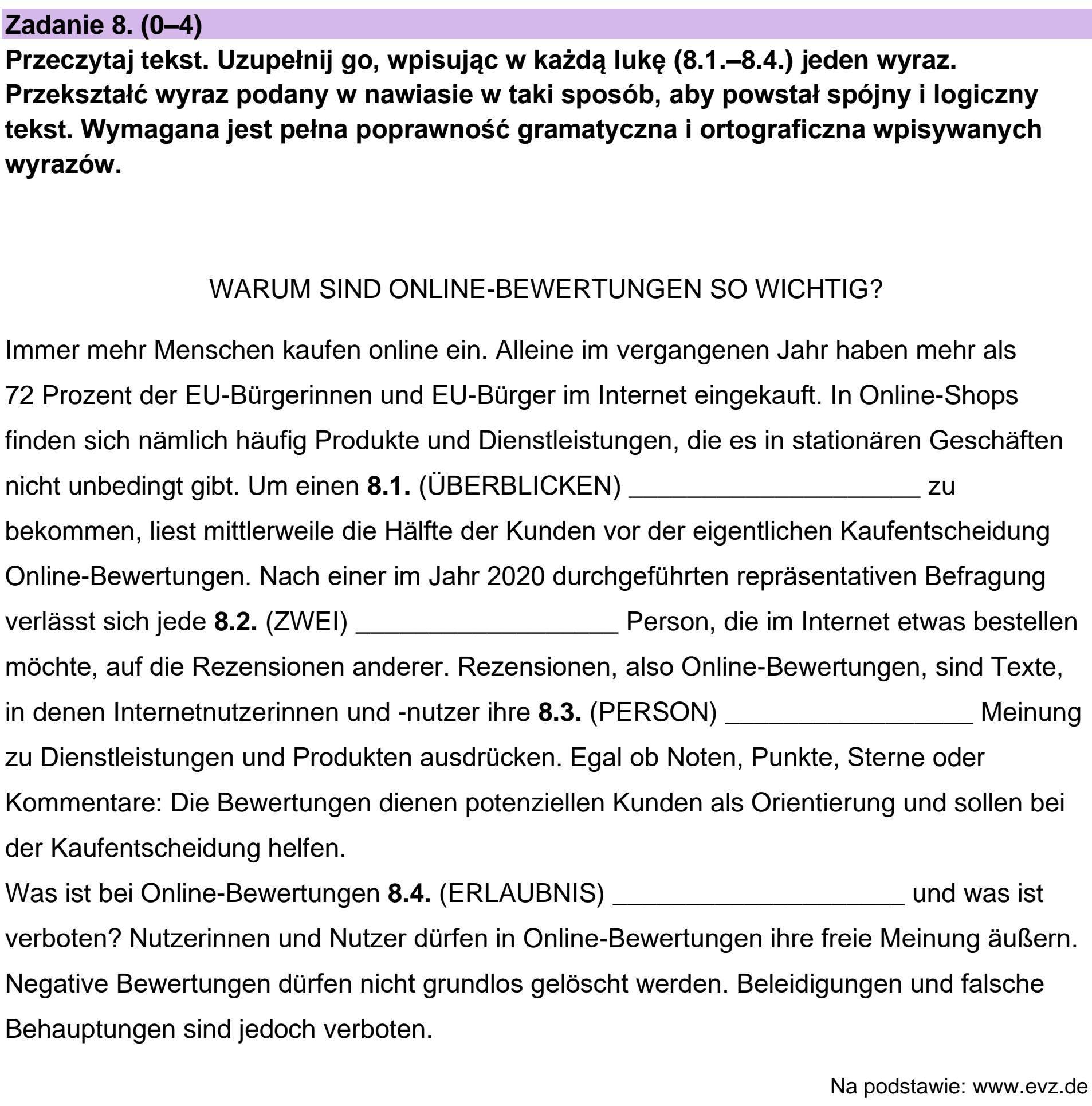 Matura próbna, grudzien 2024, podgląd zadania 8