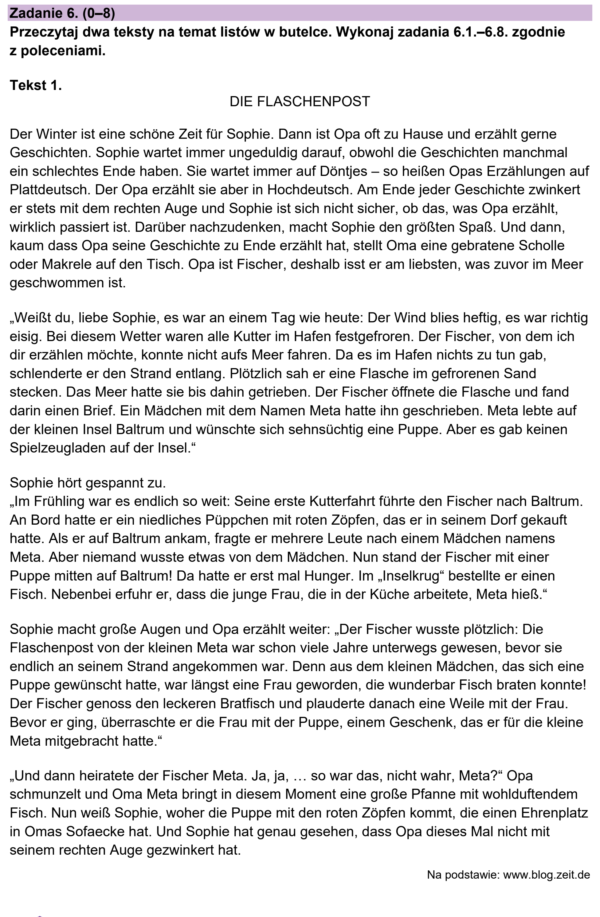 Matura, maj 2025, podgląd zadania 6, fragment 1