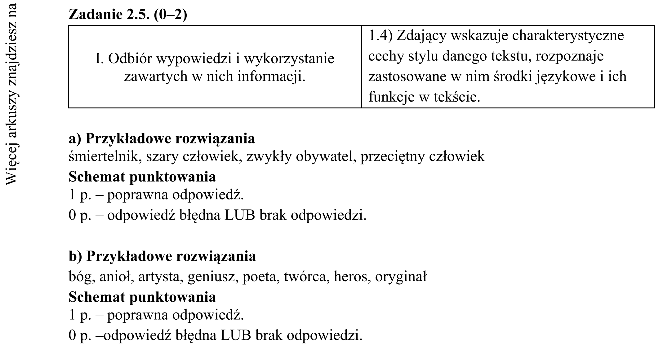 Matura dodatkowa, czerwiec 2015, odpowiedź do zadania 2.5