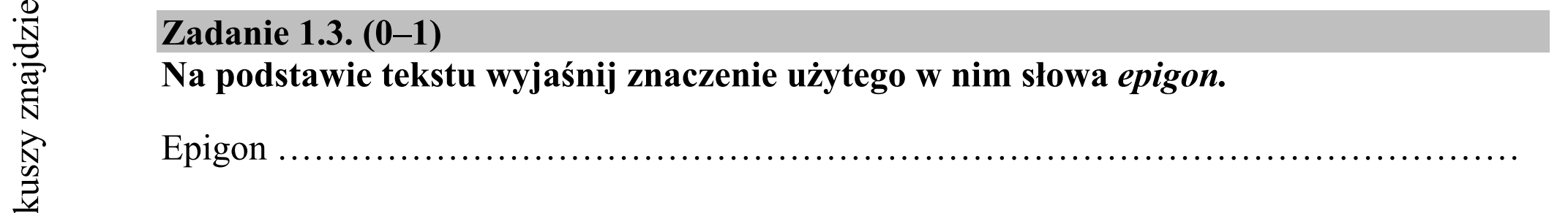 Matura dodatkowa, czerwiec 2015, zadanie 1.3