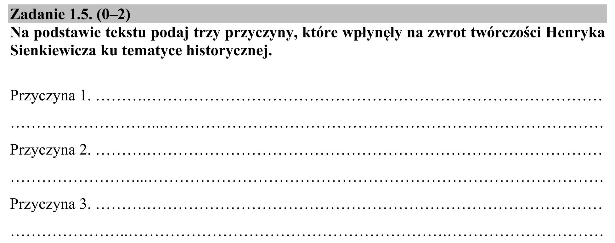 Matura dodatkowa, czerwiec 2015, zadanie 1.5