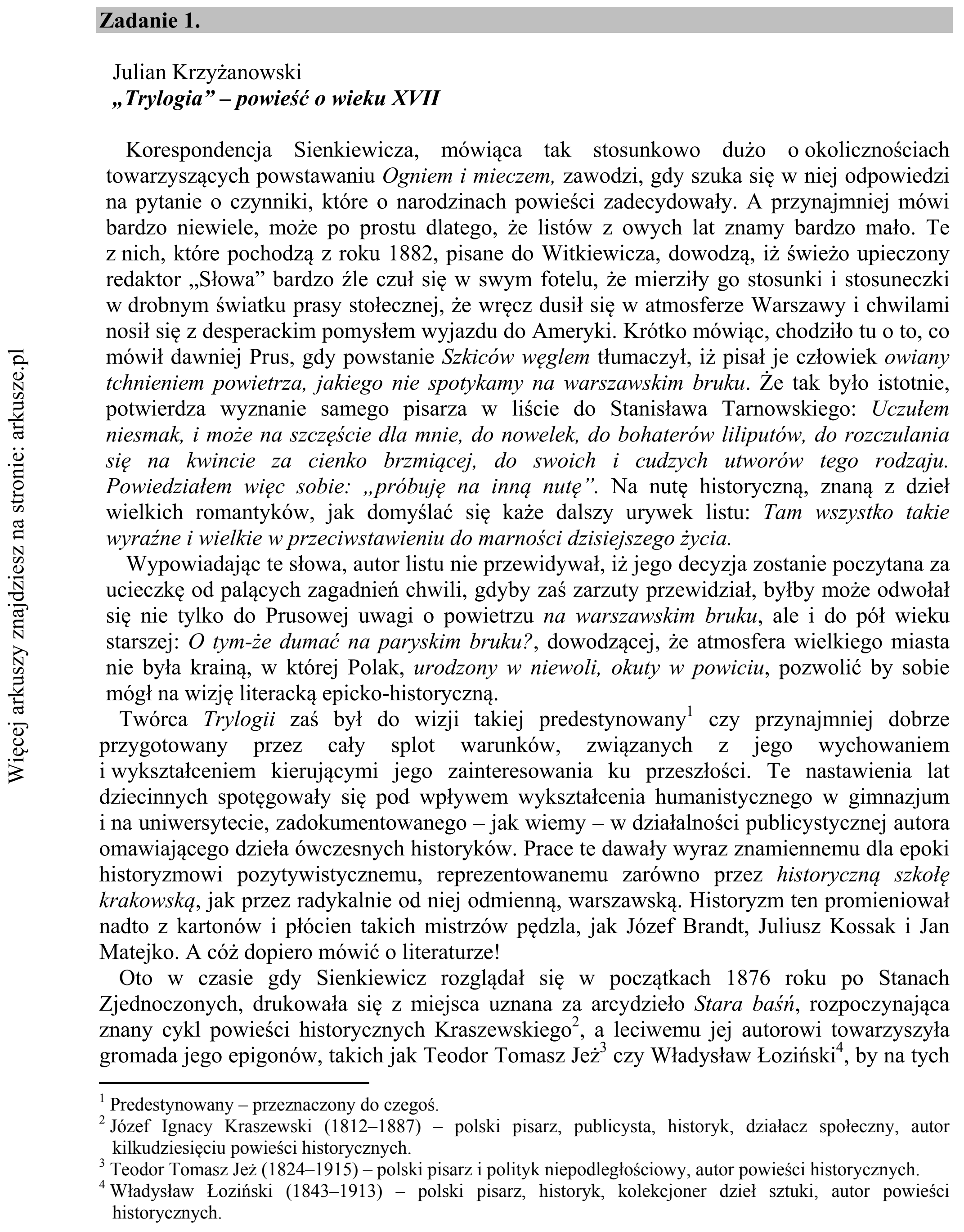 Matura dodatkowa, czerwiec 2015, wstęp zadania 1, fragment 1