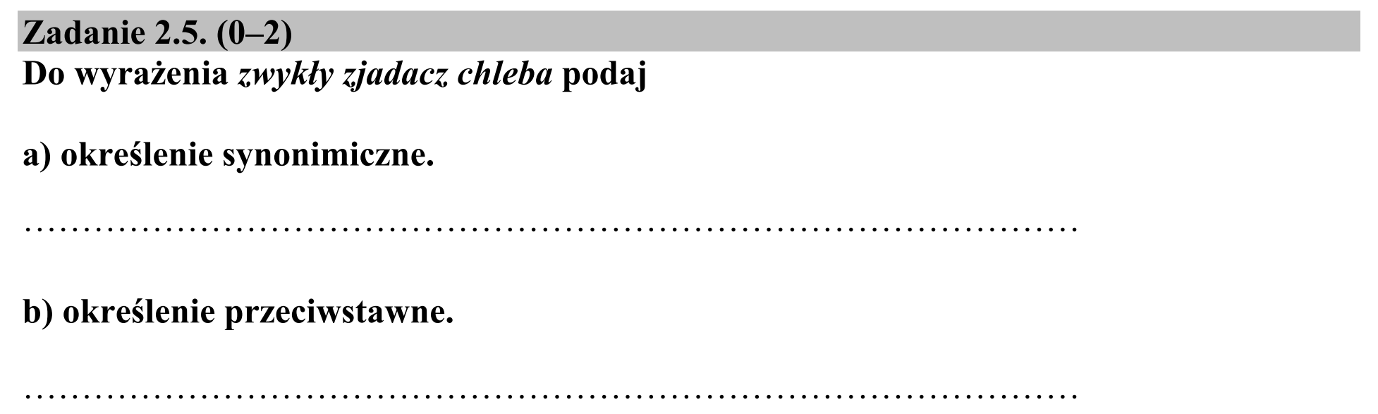 Matura dodatkowa, czerwiec 2015, zadanie 2.5