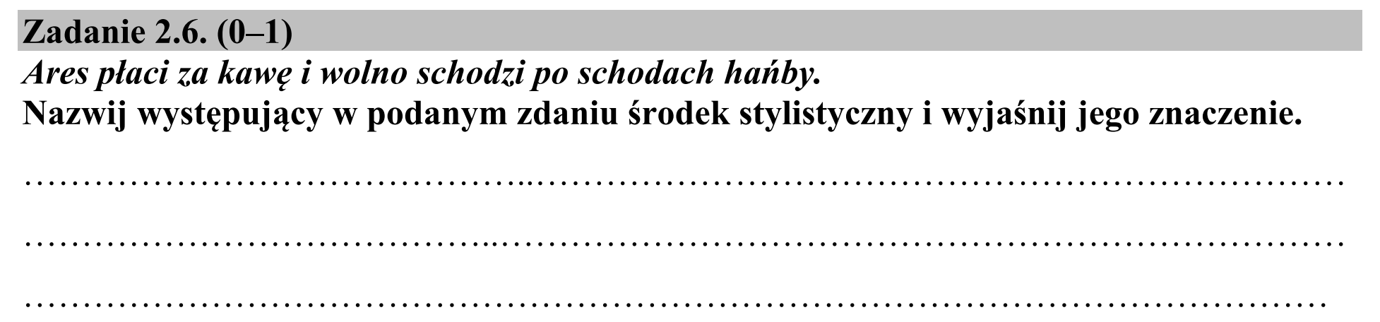 Matura dodatkowa, czerwiec 2015, zadanie 2.6