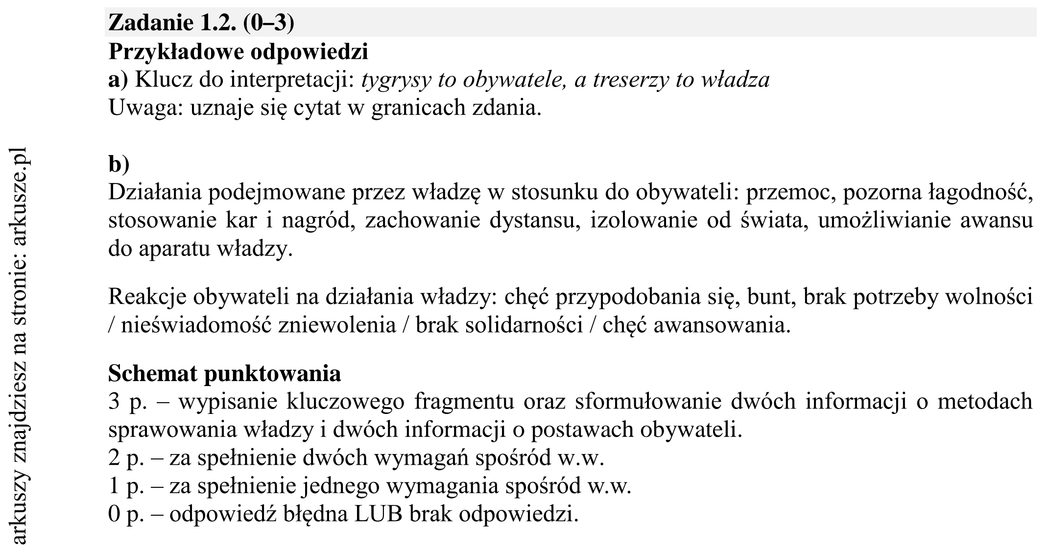 Matura dodatkowa, czerwiec 2016, odpowiedź do zadania 1.2