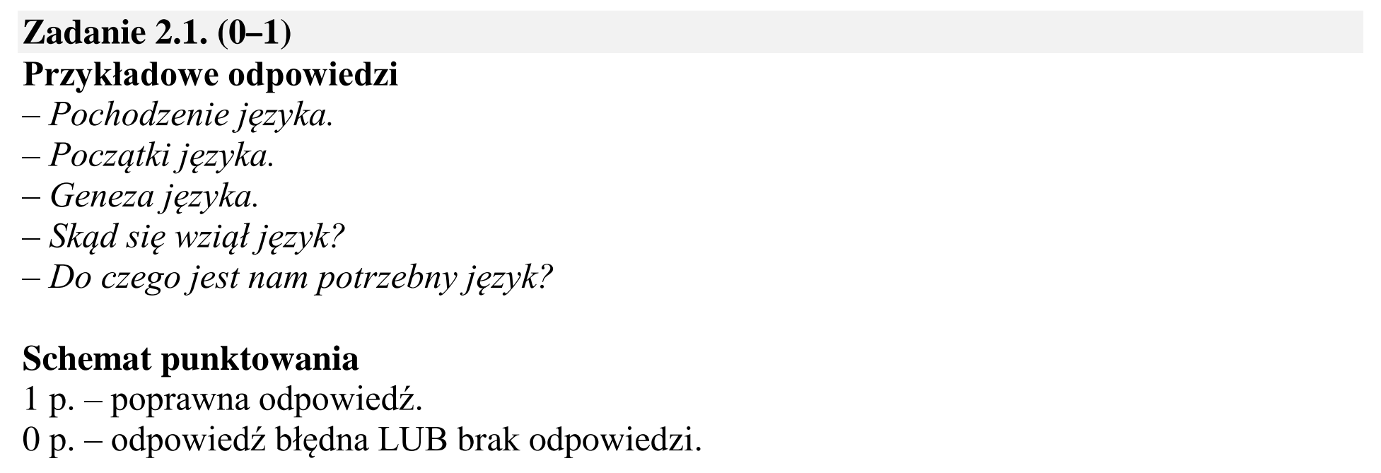 Matura dodatkowa, czerwiec 2016, odpowiedź do zadania 2.1