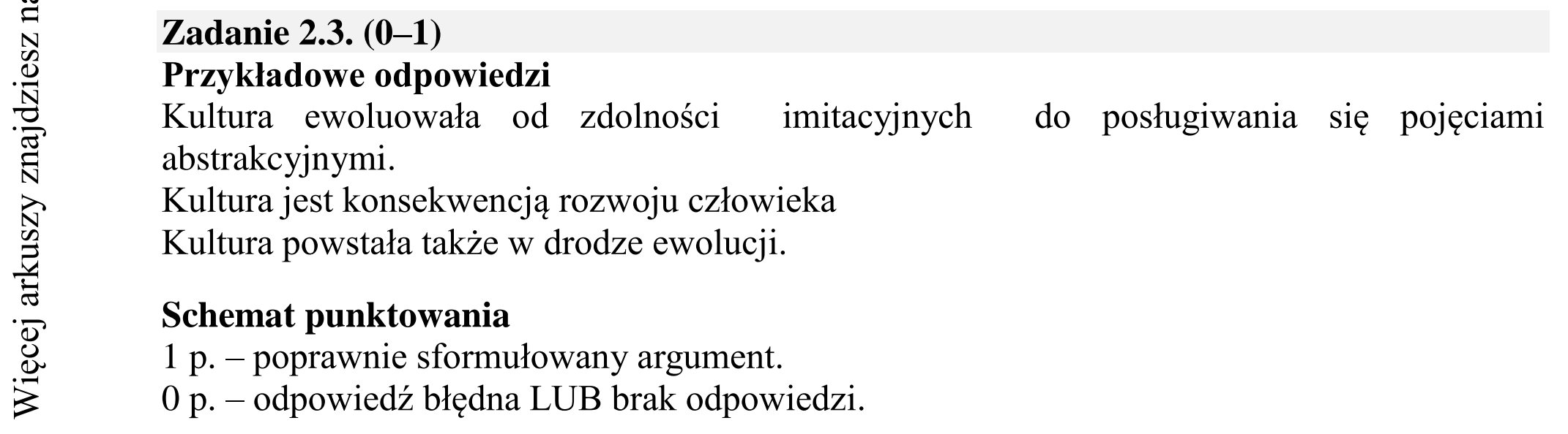 Matura dodatkowa, czerwiec 2016, odpowiedź do zadania 2.3