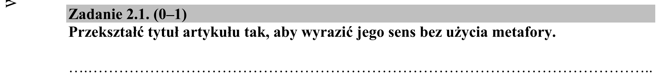 Matura dodatkowa, czerwiec 2016, zadanie 2.1