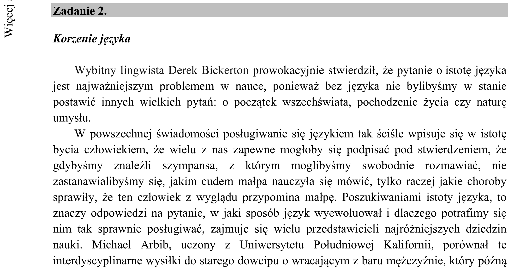 Matura dodatkowa, czerwiec 2016, wstęp zadania 2, fragment 1