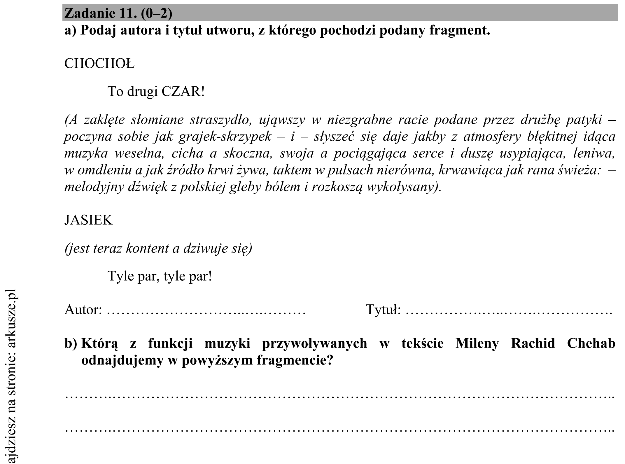 Matura dodatkowa, czerwiec 2017, podgląd zadania 11