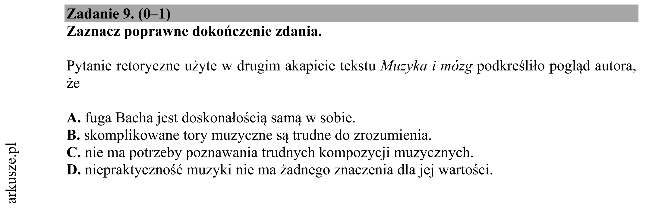Matura dodatkowa, czerwiec 2017, podgląd zadania 9