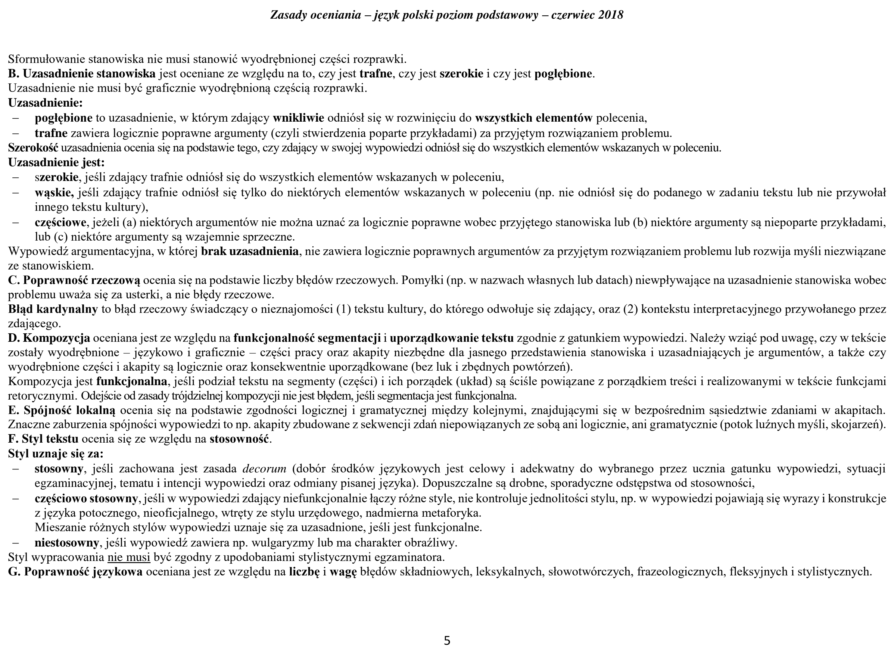 Matura dodatkowa, czerwiec 2018, odpowiedź do zadania 1, fragment 3