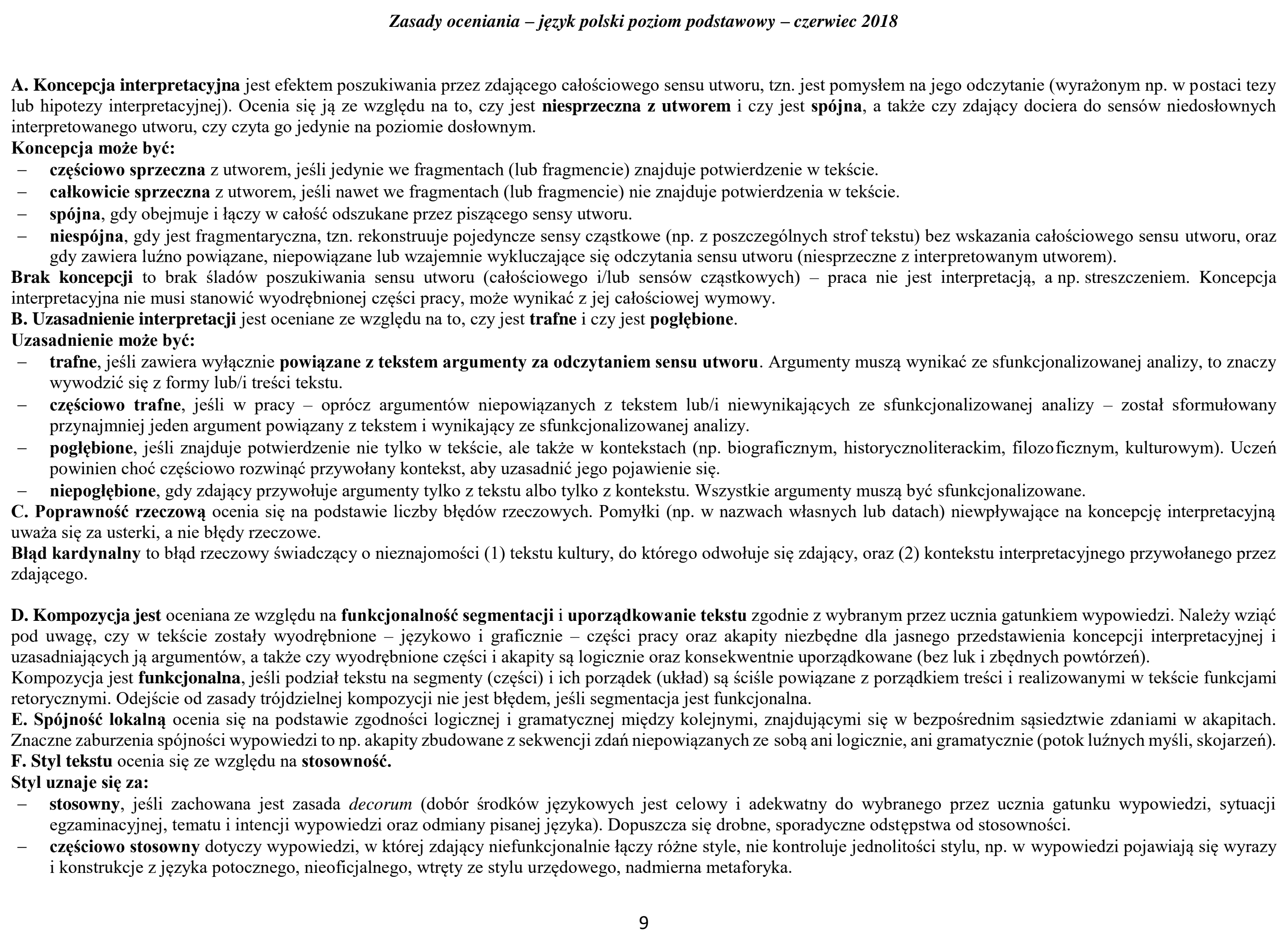 Matura dodatkowa, czerwiec 2018, odpowiedź do zadania 2, fragment 3