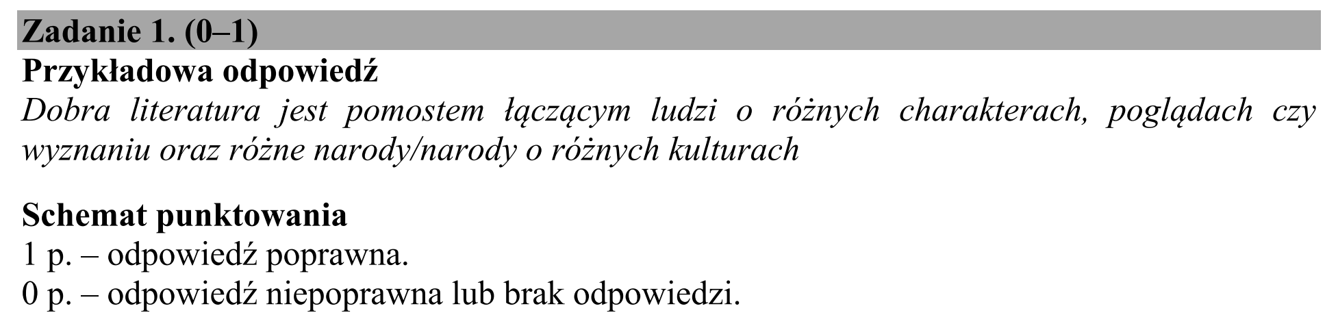 Matura dodatkowa, czerwiec 2019, odpowiedź do zadania 1