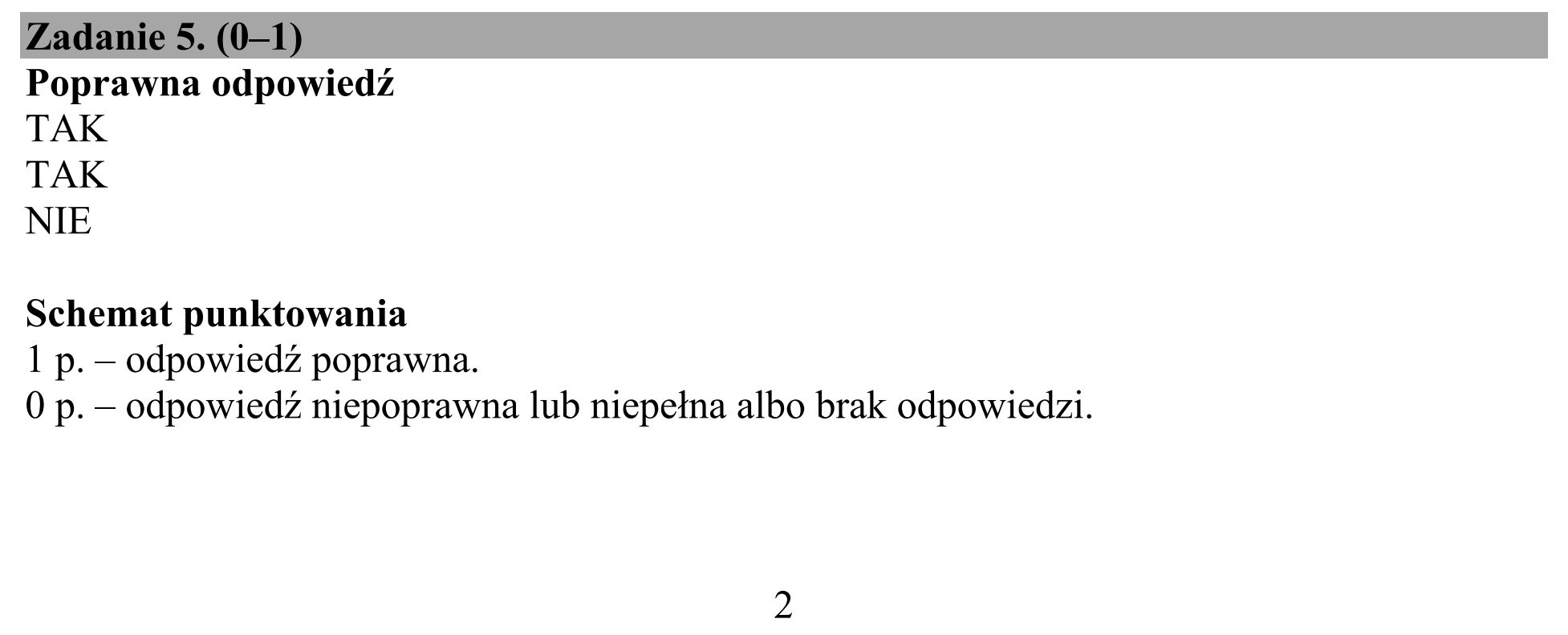 Matura dodatkowa, czerwiec 2019, odpowiedź do zadania 5