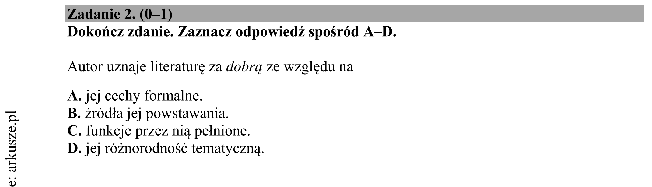 Matura dodatkowa, czerwiec 2019, podgląd zadania 2