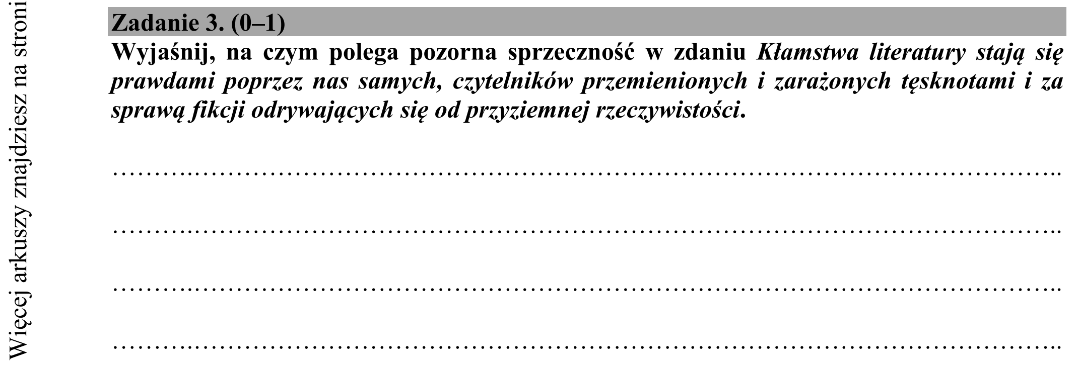 Matura dodatkowa, czerwiec 2019, podgląd zadania 3