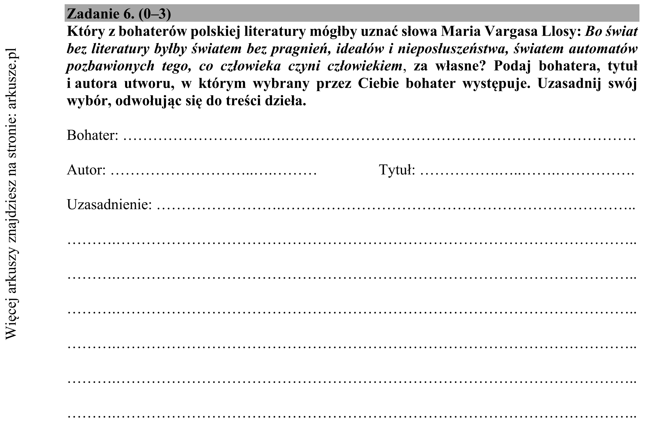 Matura dodatkowa, czerwiec 2019, podgląd zadania 6