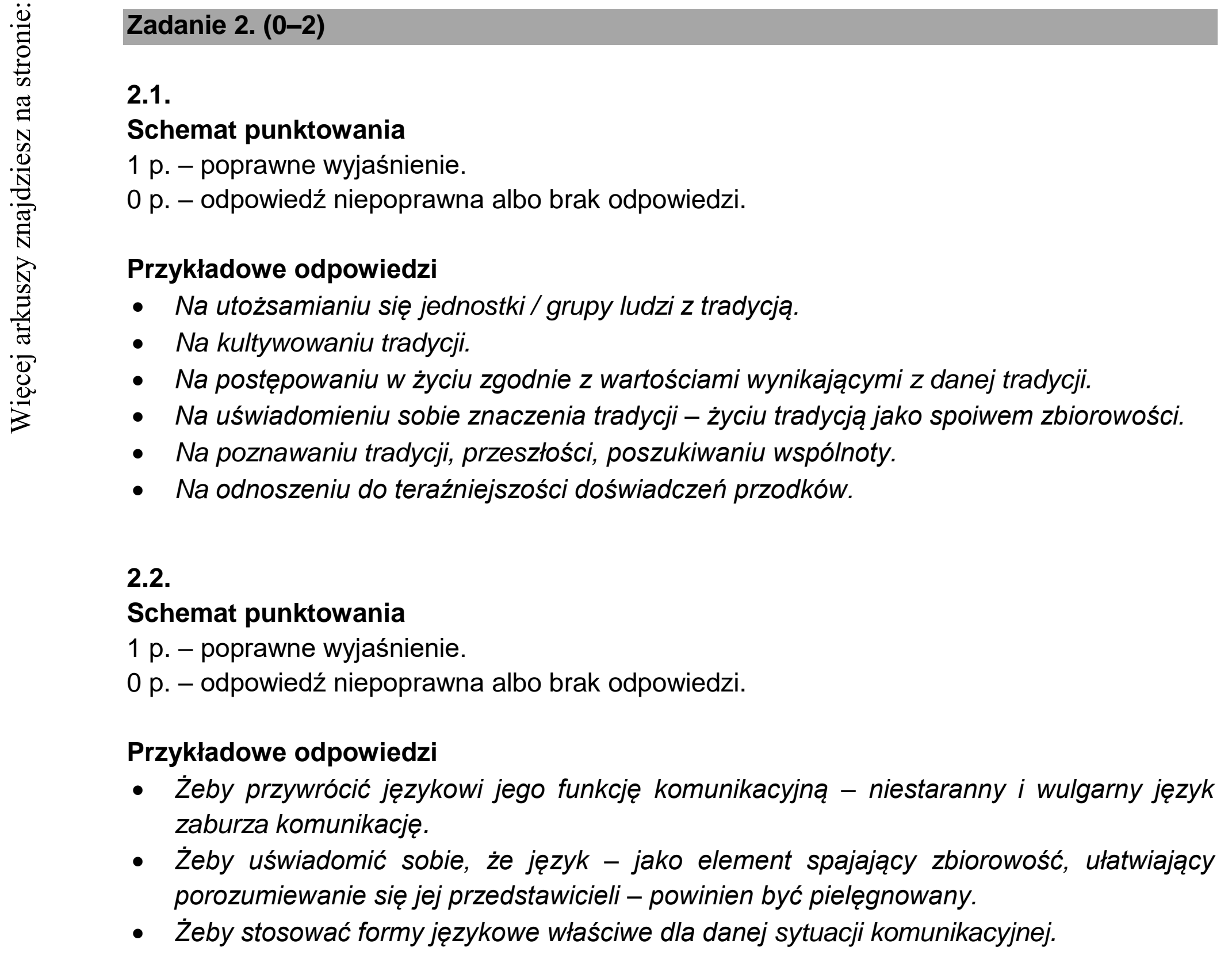 Matura dodatkowa, czerwiec 2021, odpowiedź do zadania 2