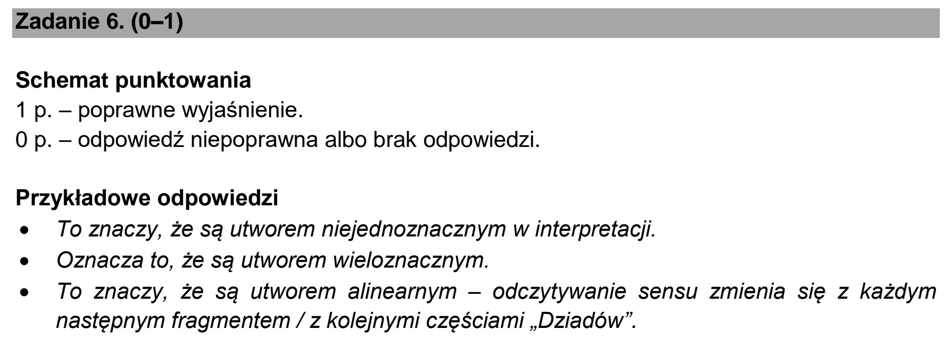 Matura dodatkowa, czerwiec 2021, odpowiedź do zadania 6