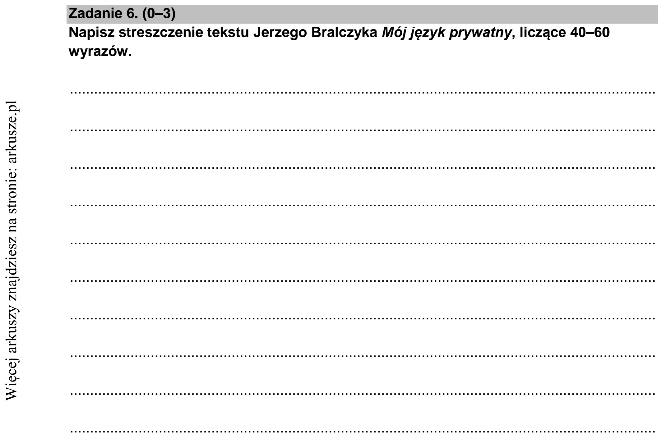 Matura dodatkowa, czerwiec 2022, podgląd zadania 6, fragment 1