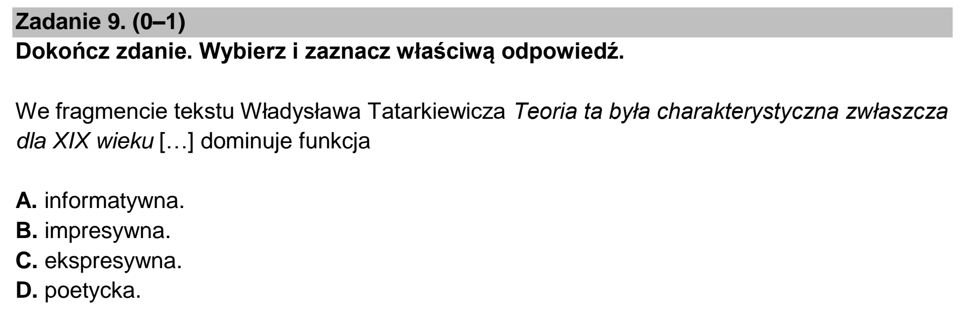 Matura dodatkowa, czerwiec 2023, podgląd zadania 9