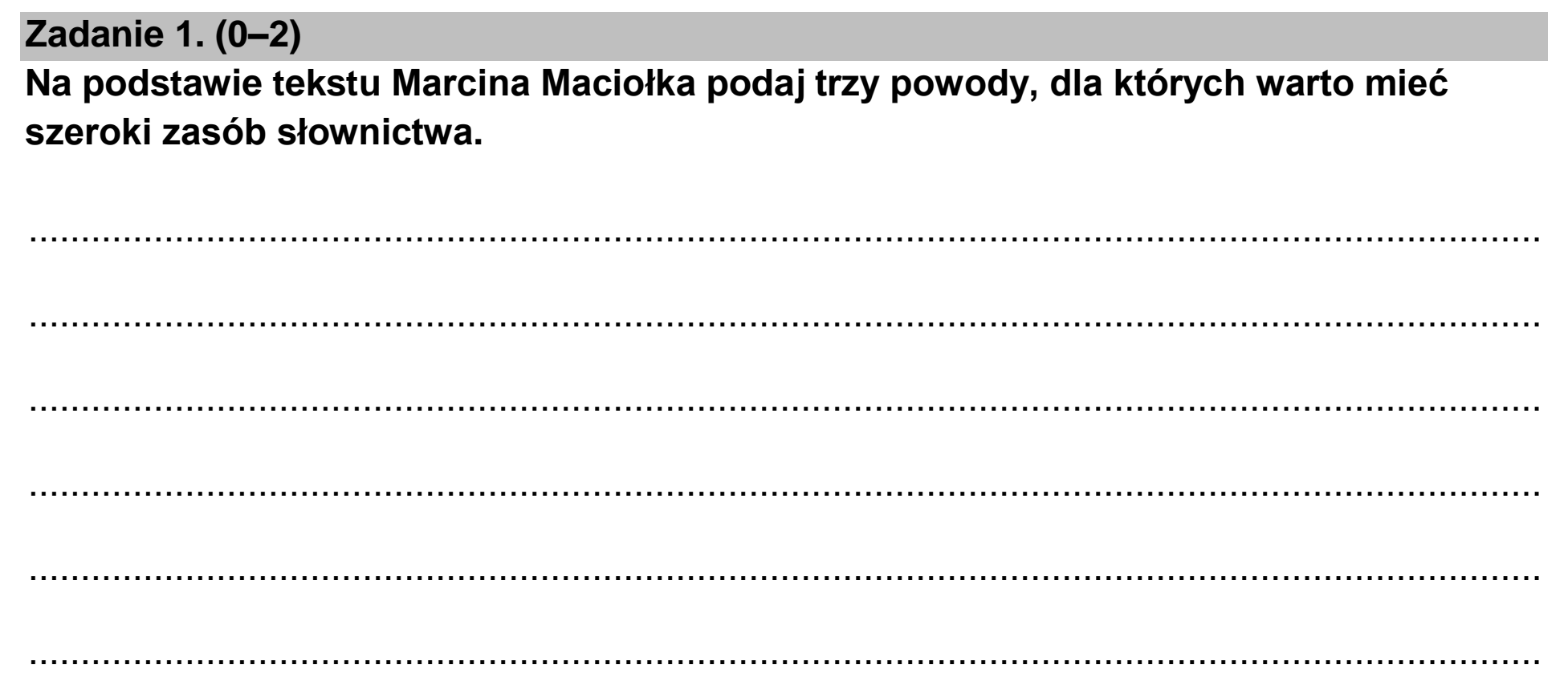 Matura dodatkowa, czerwiec 2024, podgląd zadania 1